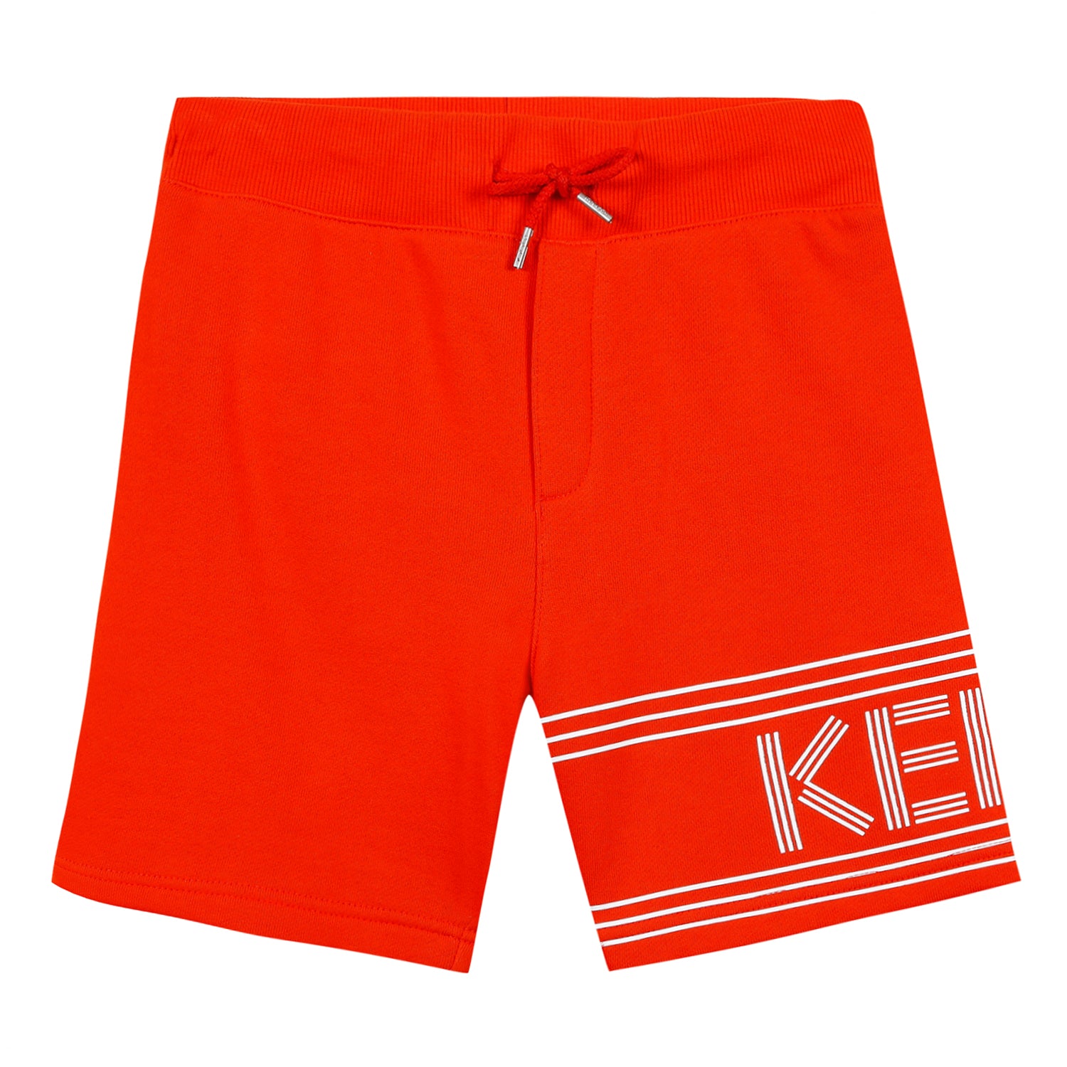 Boys Vivid Orange Logo Cotton Shorts
