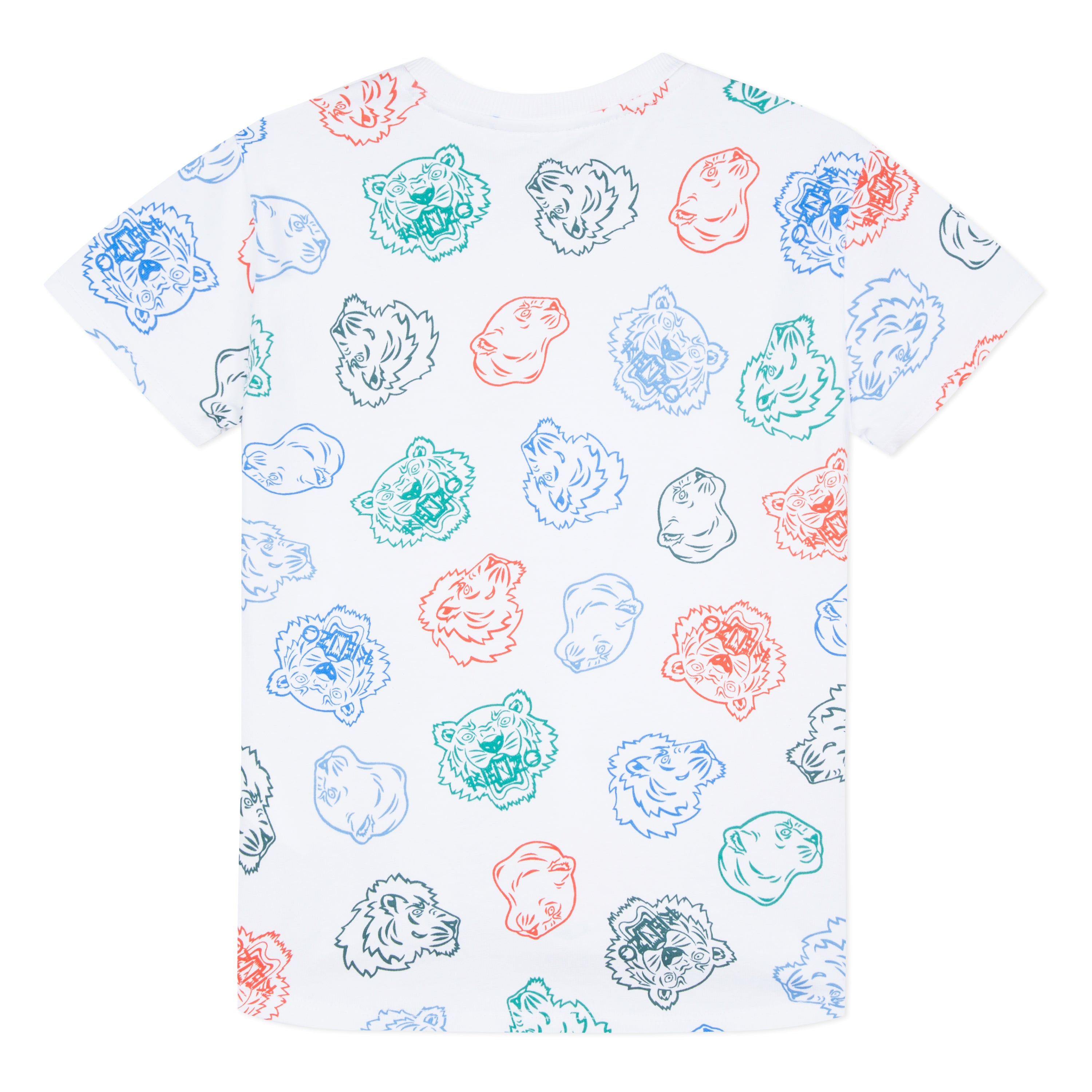 Boys White Printing Cotton T-shirt