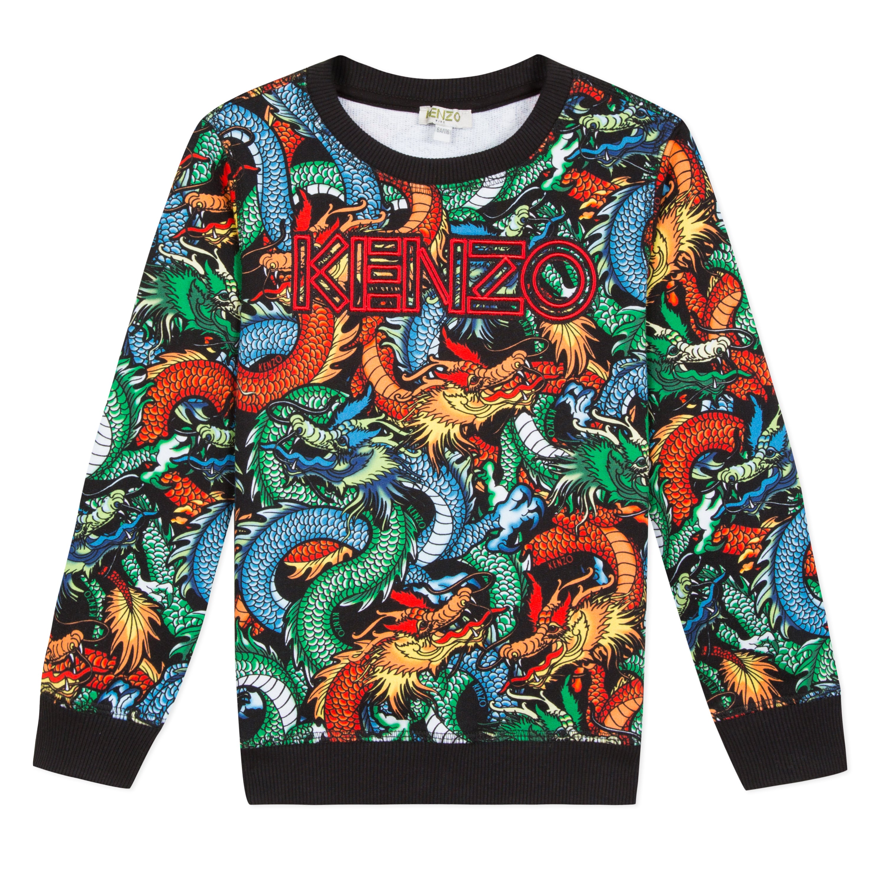 Boys Black Printing Cotton Sweatshirt