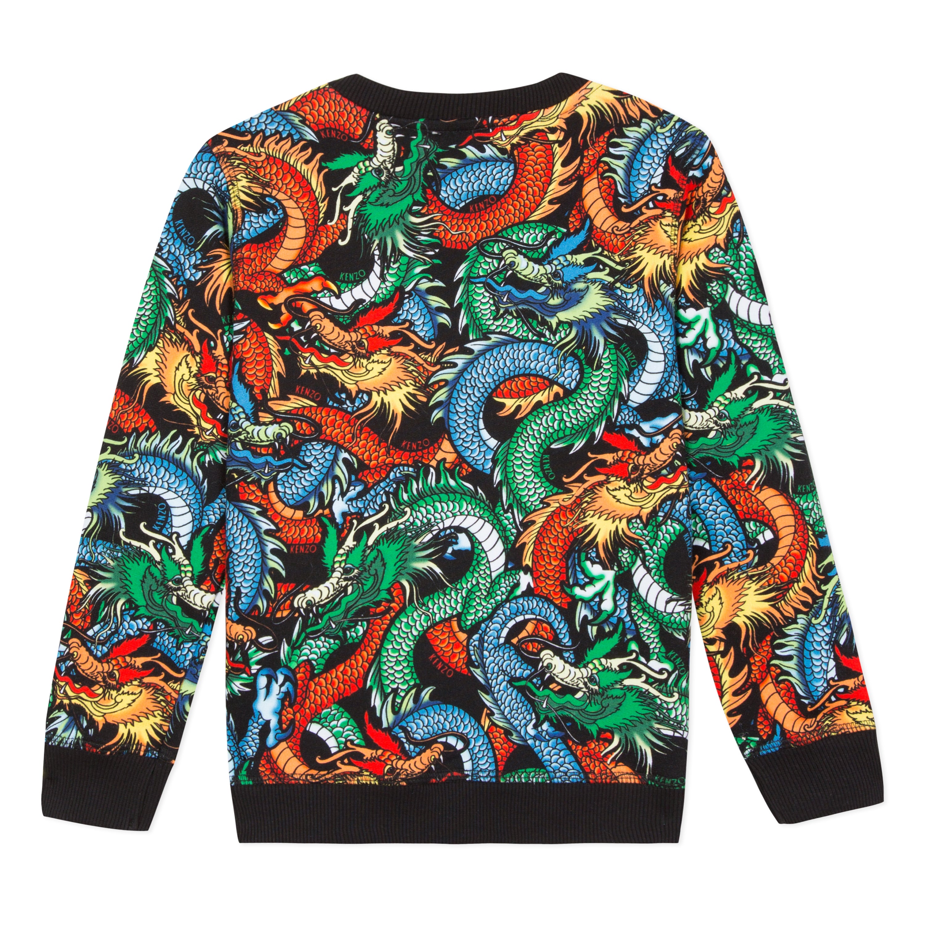 Boys Black Printing Cotton Sweatshirt