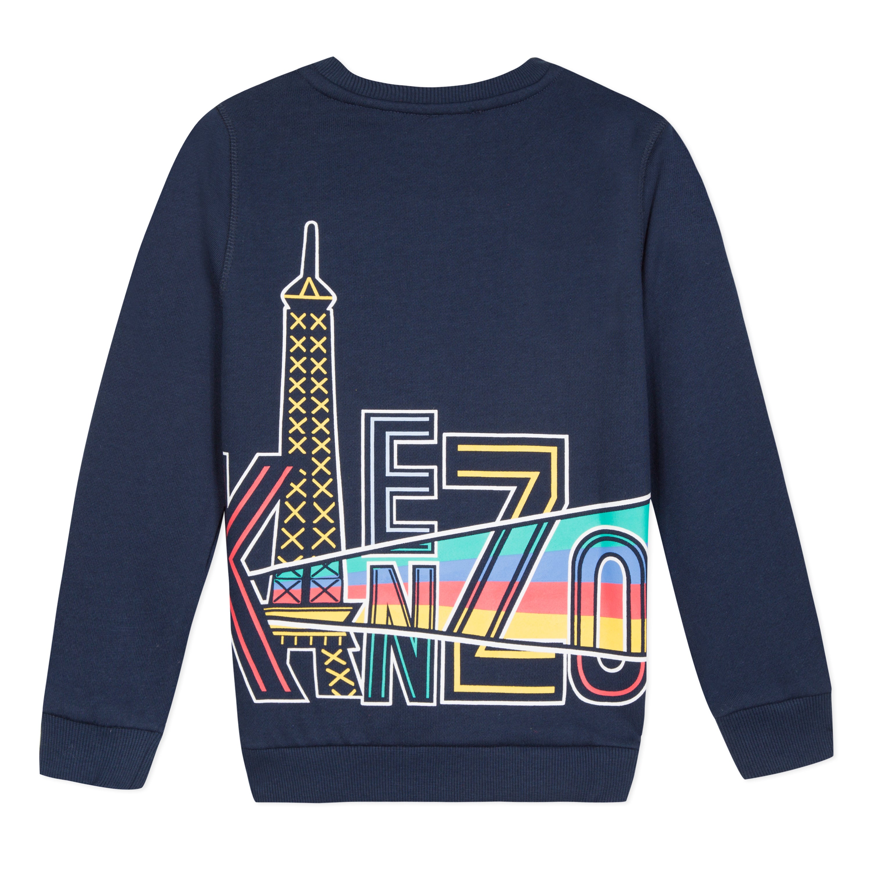Boys Navy Printing Cotton Sweatshirt