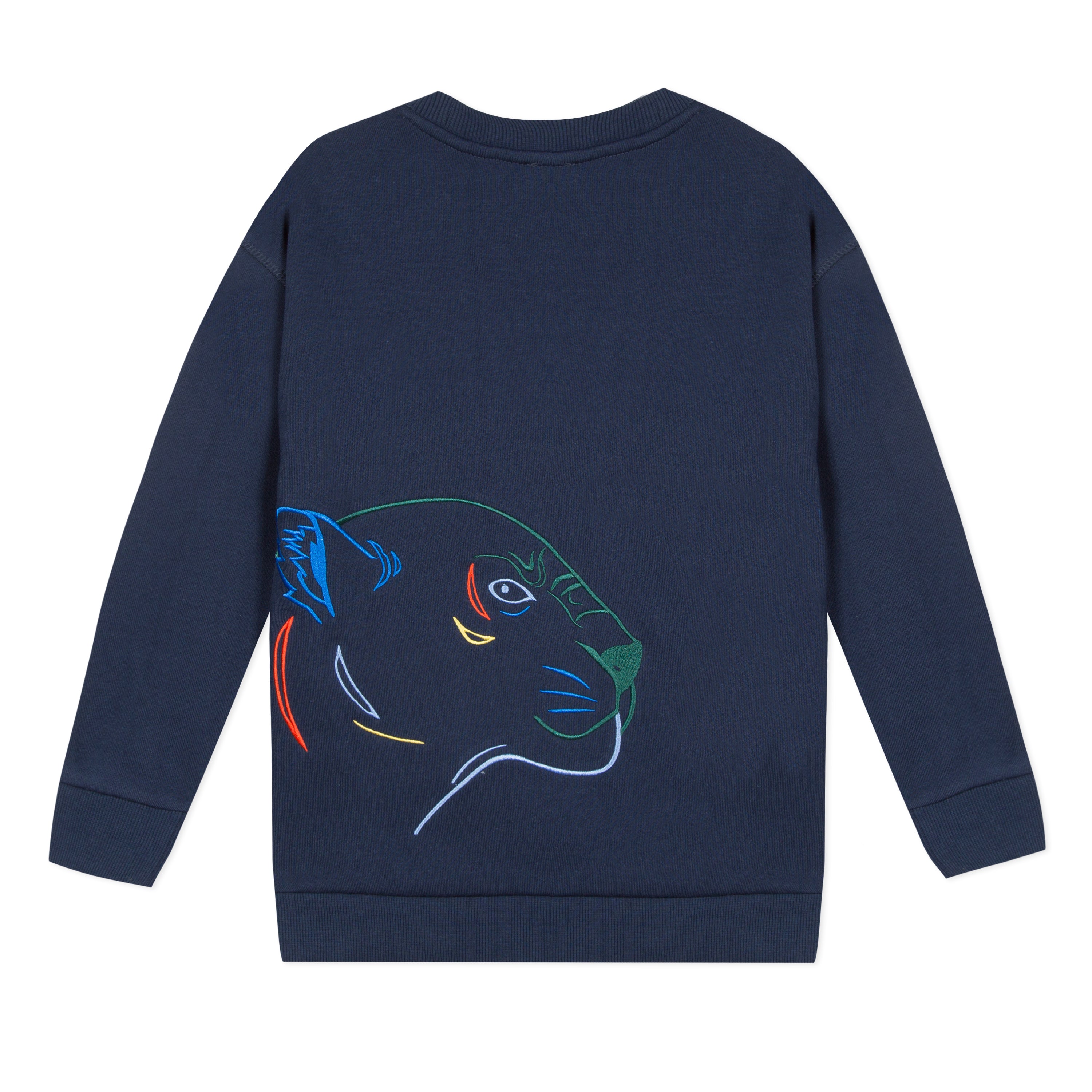 Boys Navy Printing Cotton Sweatshirt