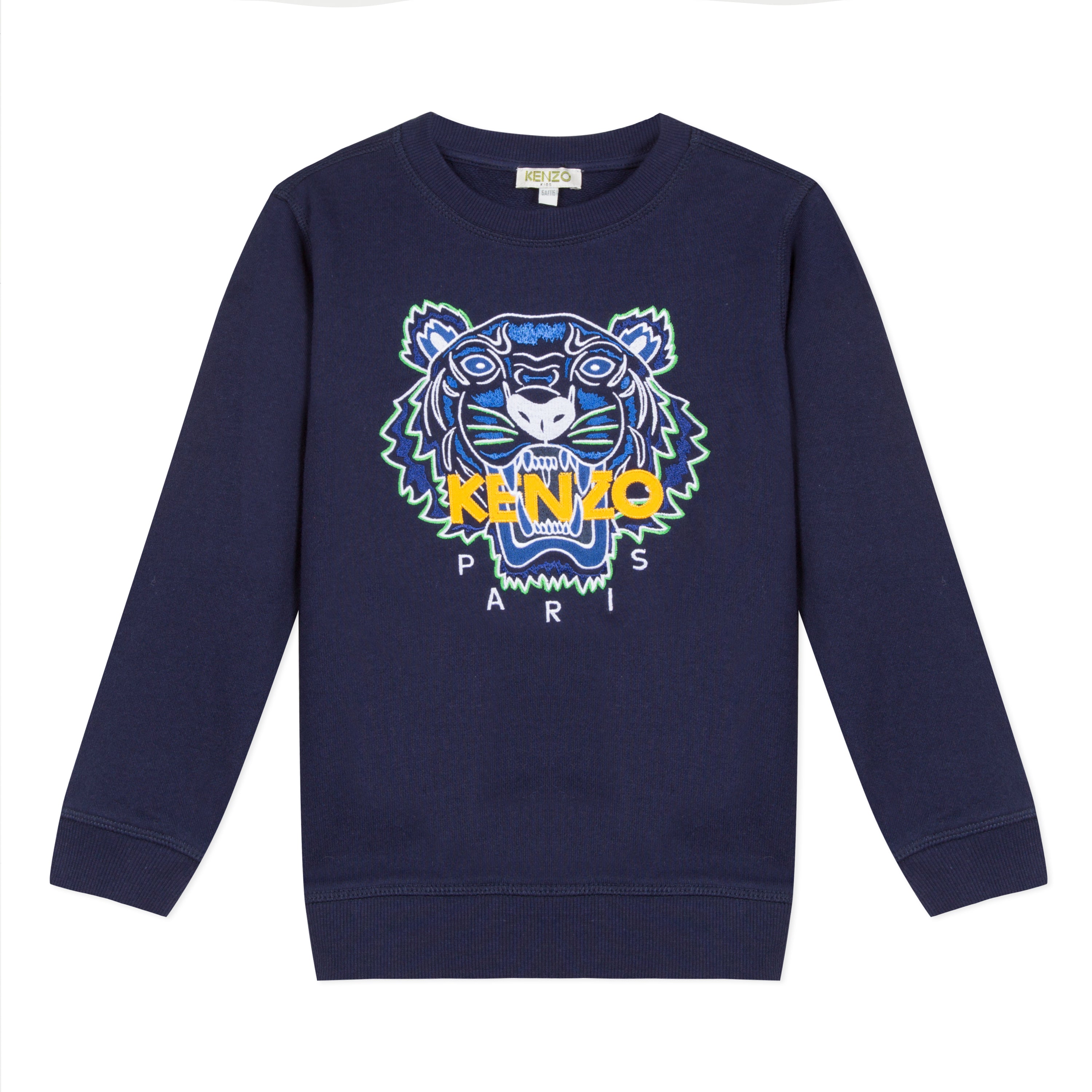Boys Navy Tiger Cotton Sweatshirt