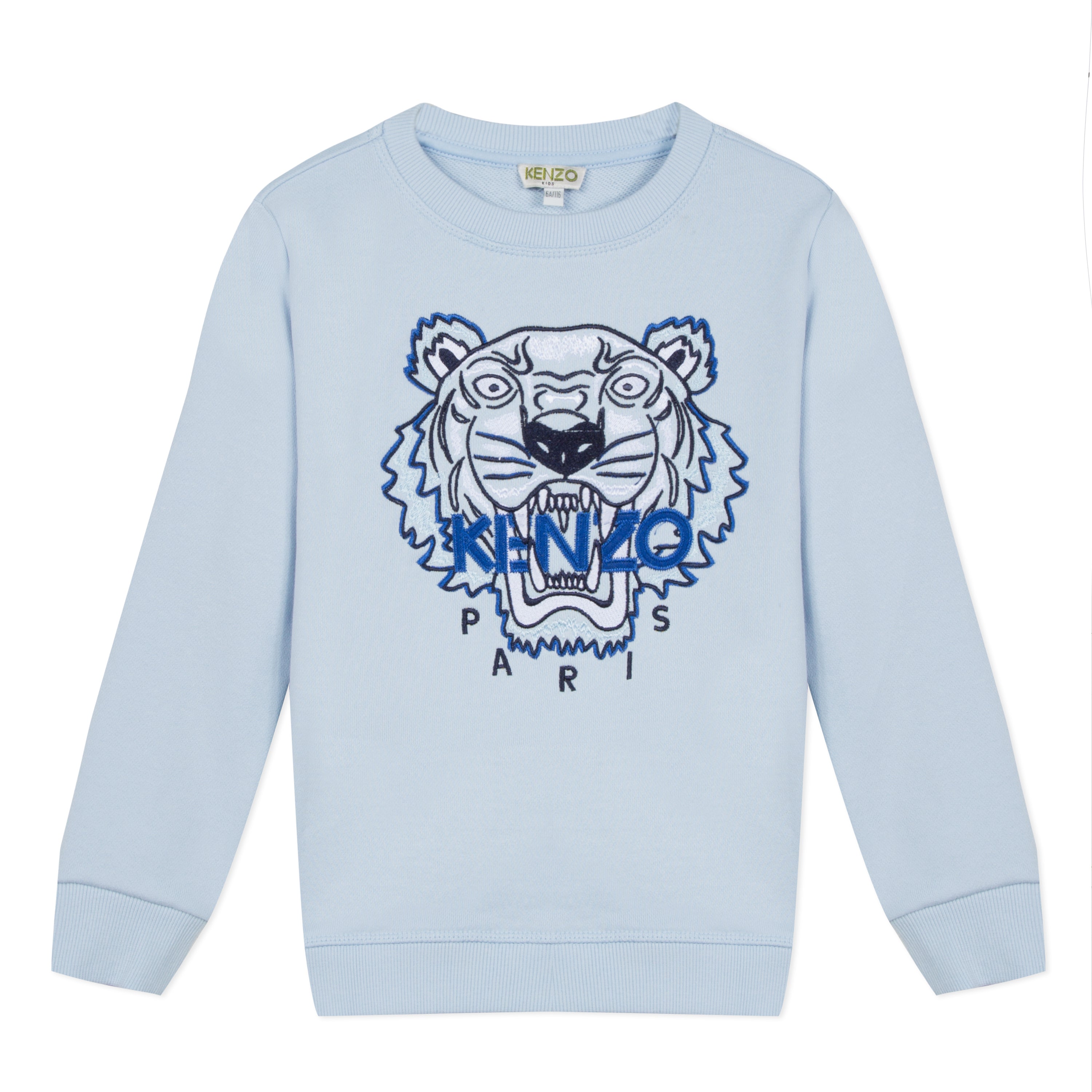 Boys Light Blue Tiger Cotton Sweatshirt