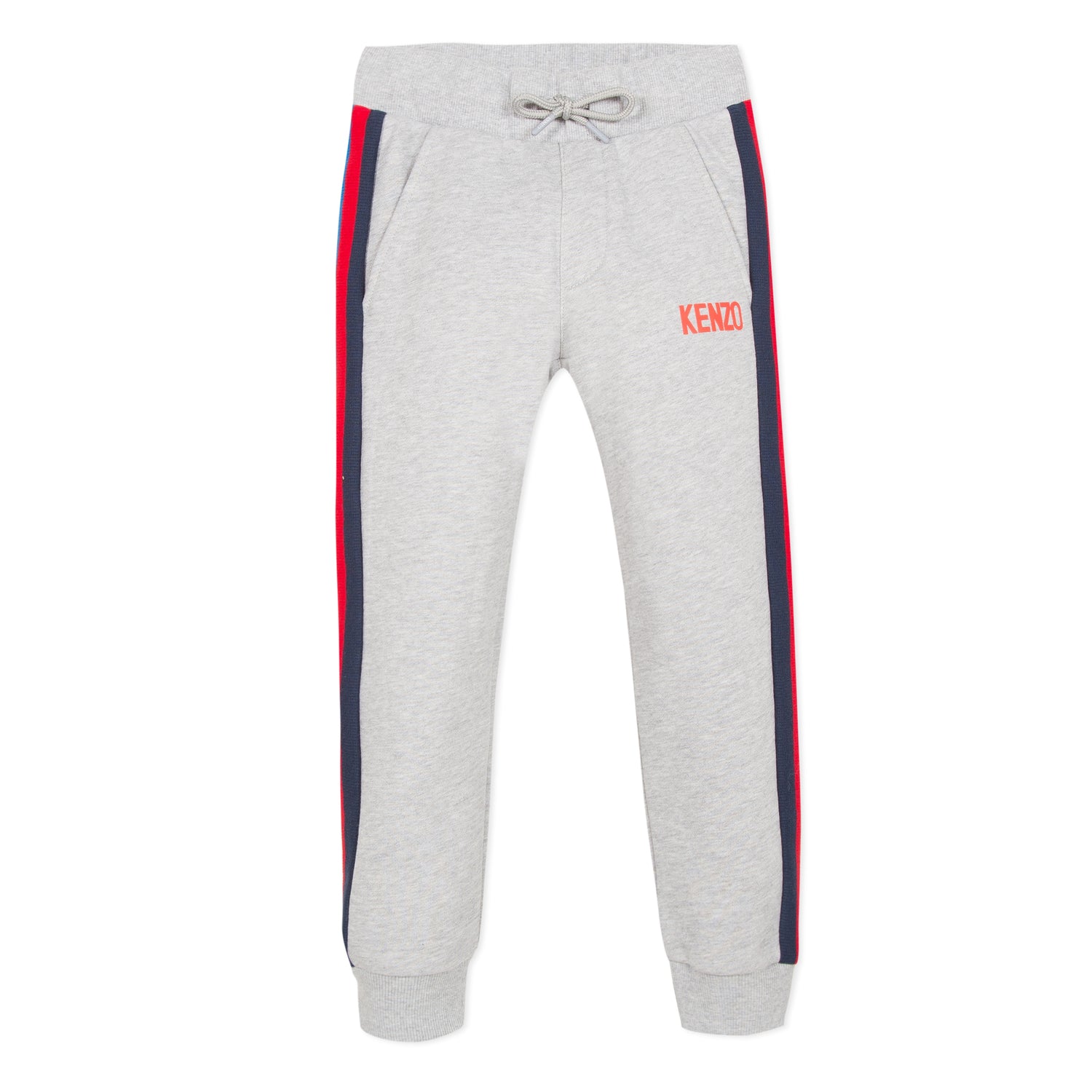 Boys Grey Drawstring Cotton Trousers