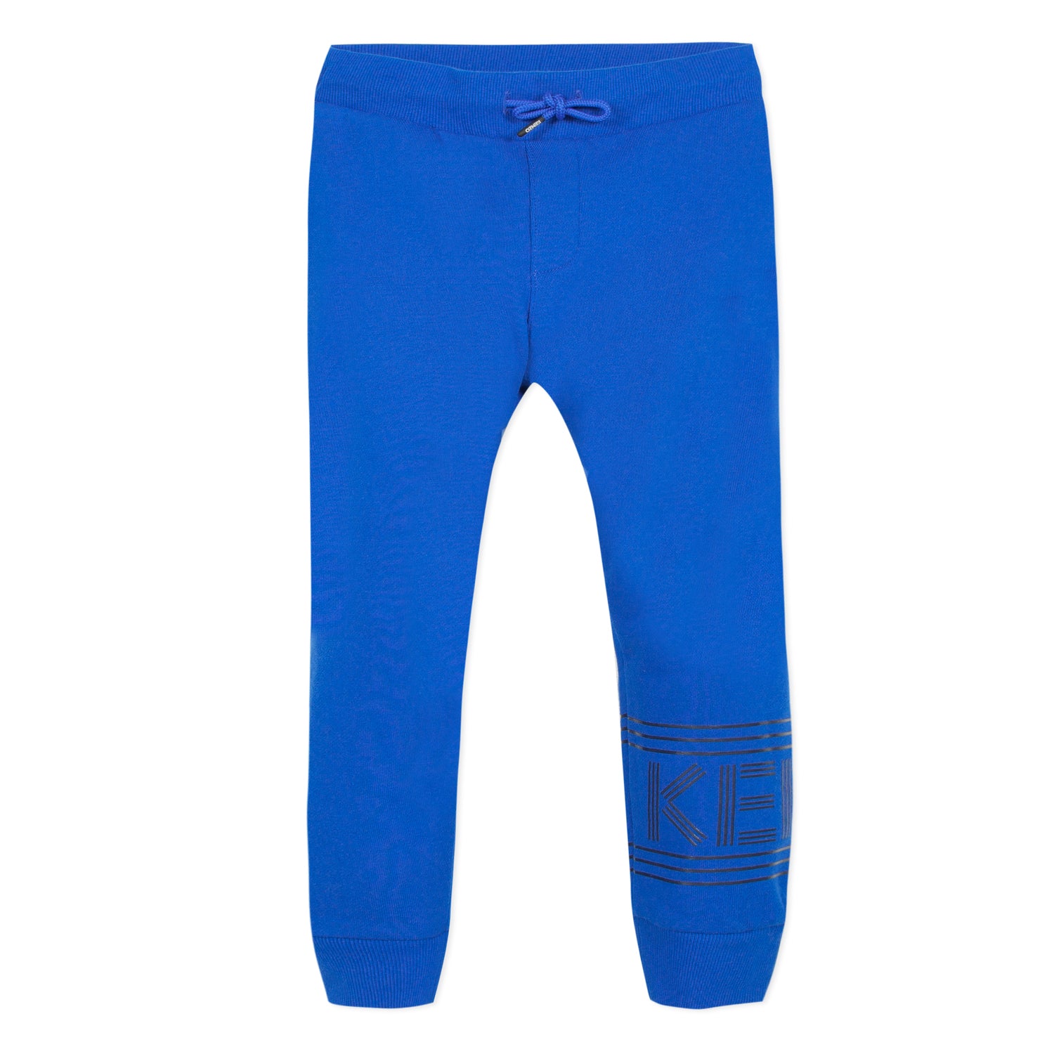 Boys Blue Logo Cotton Trousers