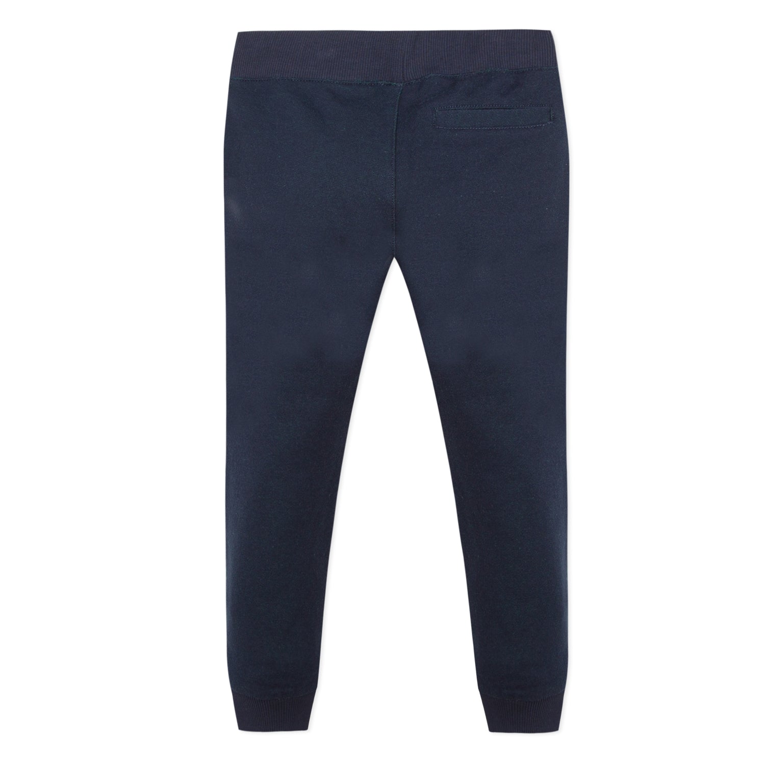 Boys Navy Drawstring Cotton Trousers