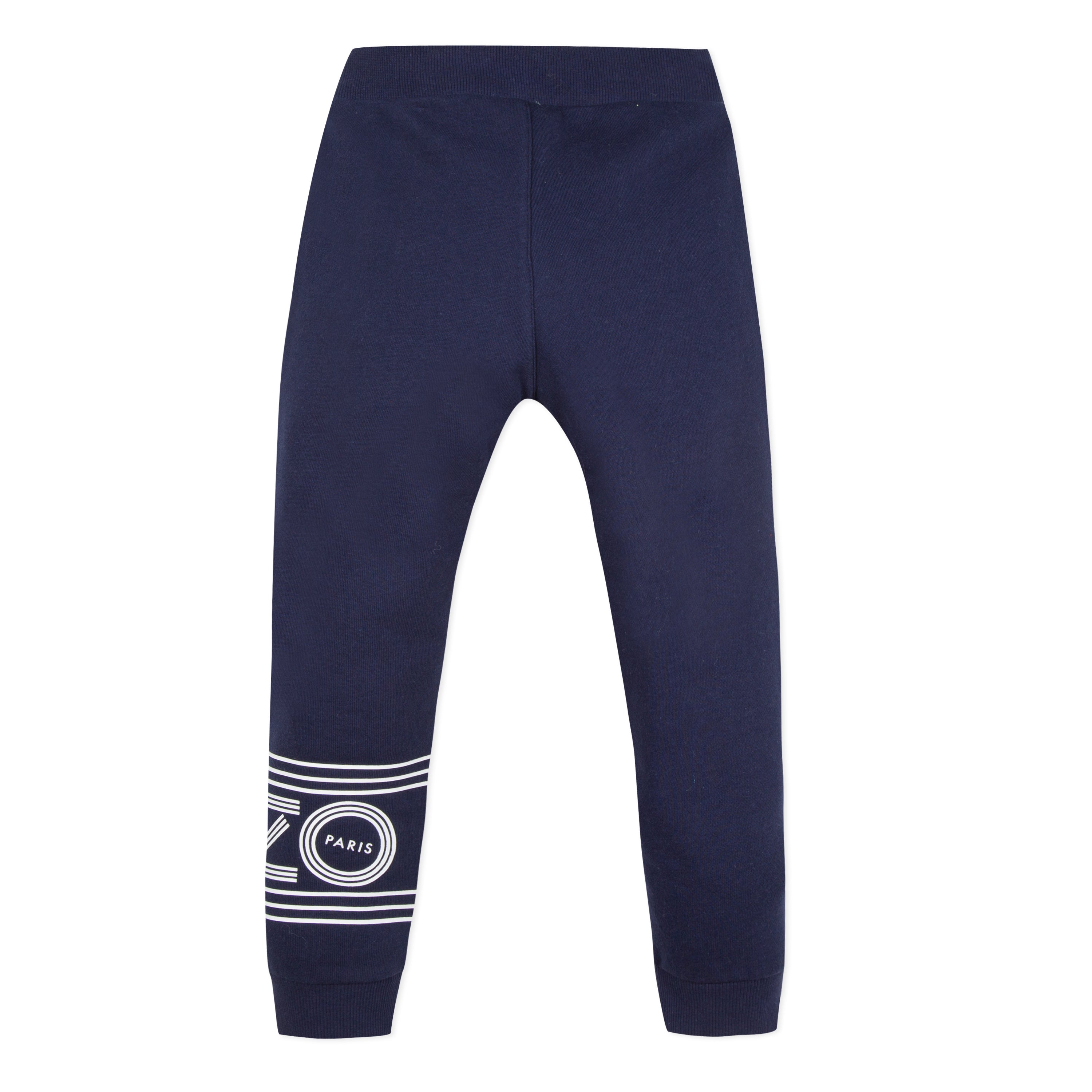 Boys Navy Logo Cotton Trousers