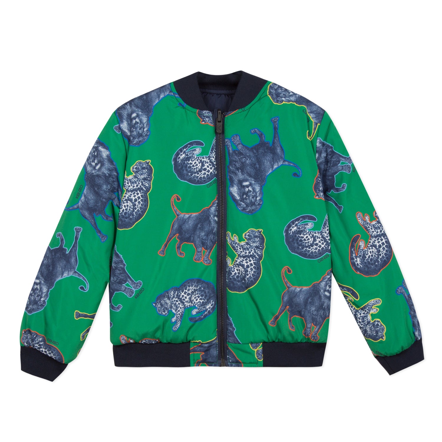 Boys Green & Navy Reversible Coat