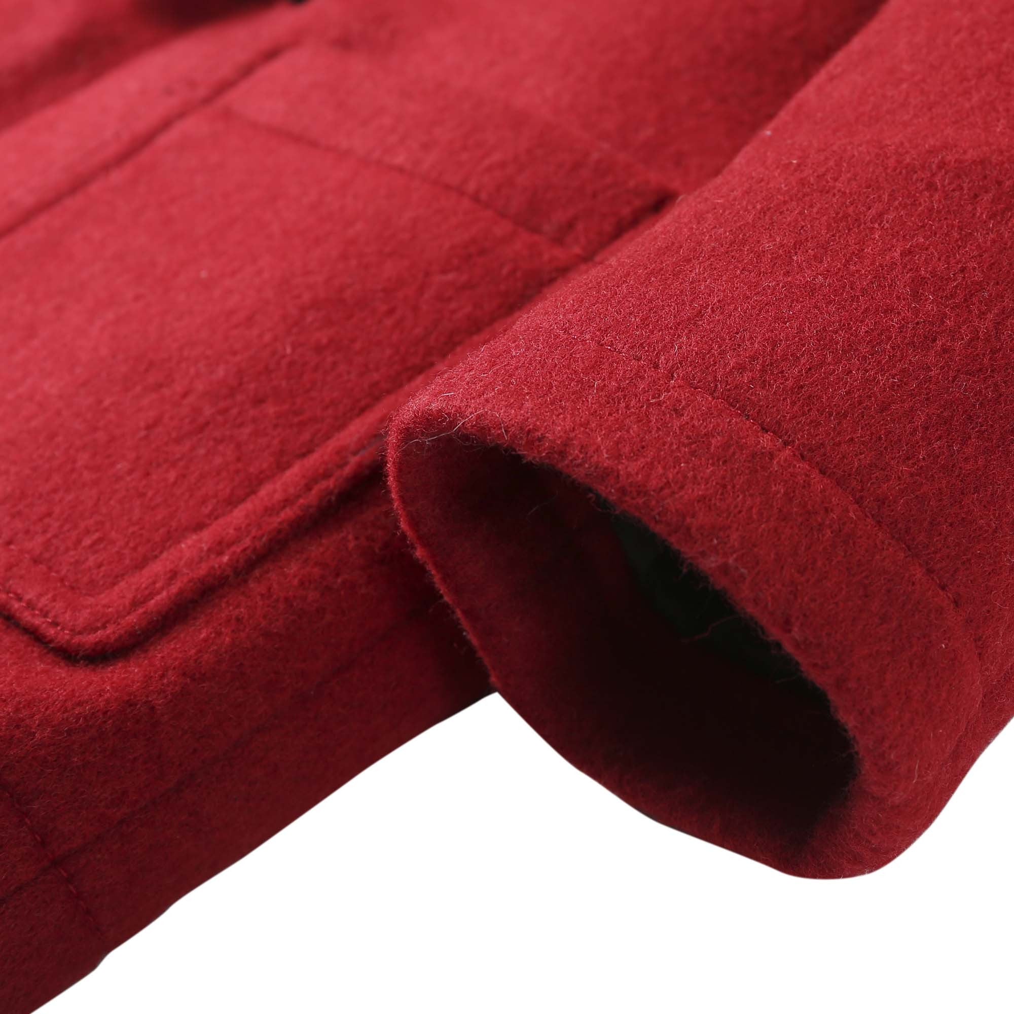 Baby Girls Windsor Red Wool Hooded Duffle Coat - CÉMAROSE | Children's Fashion Store - 5