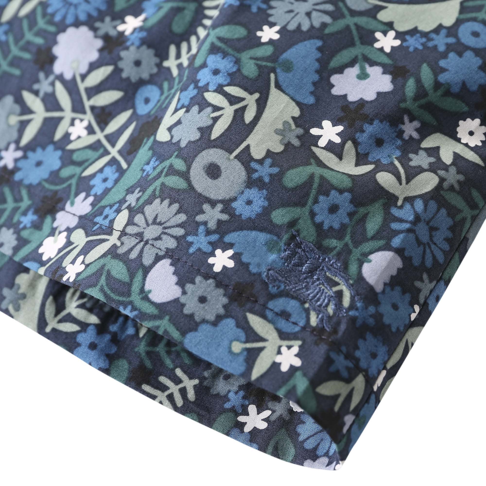 Baby Girls Hydrangea Blue Floral Printed Trims Blouse - CÉMAROSE | Children's Fashion Store - 6