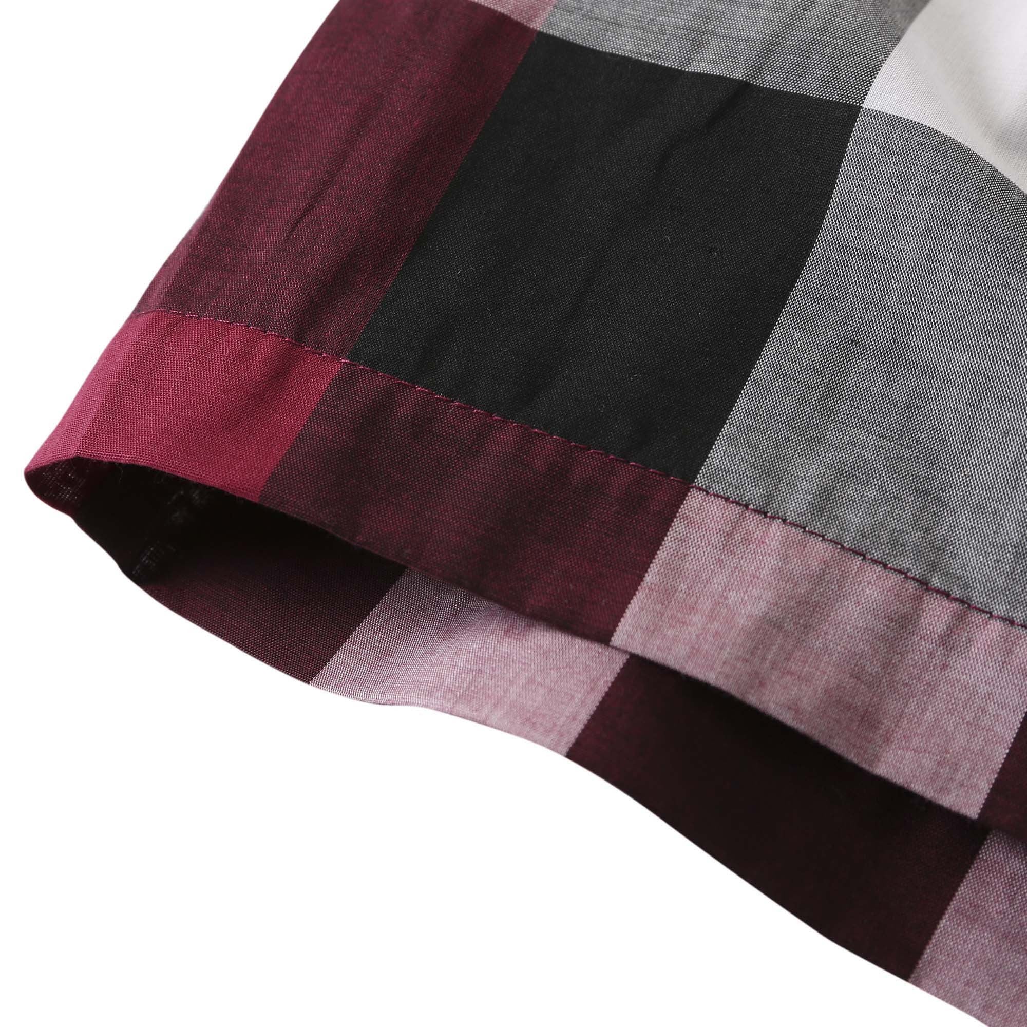 Girls Dark Plum Pink Check Cotton Blouse - CÉMAROSE | Children's Fashion Store - 5