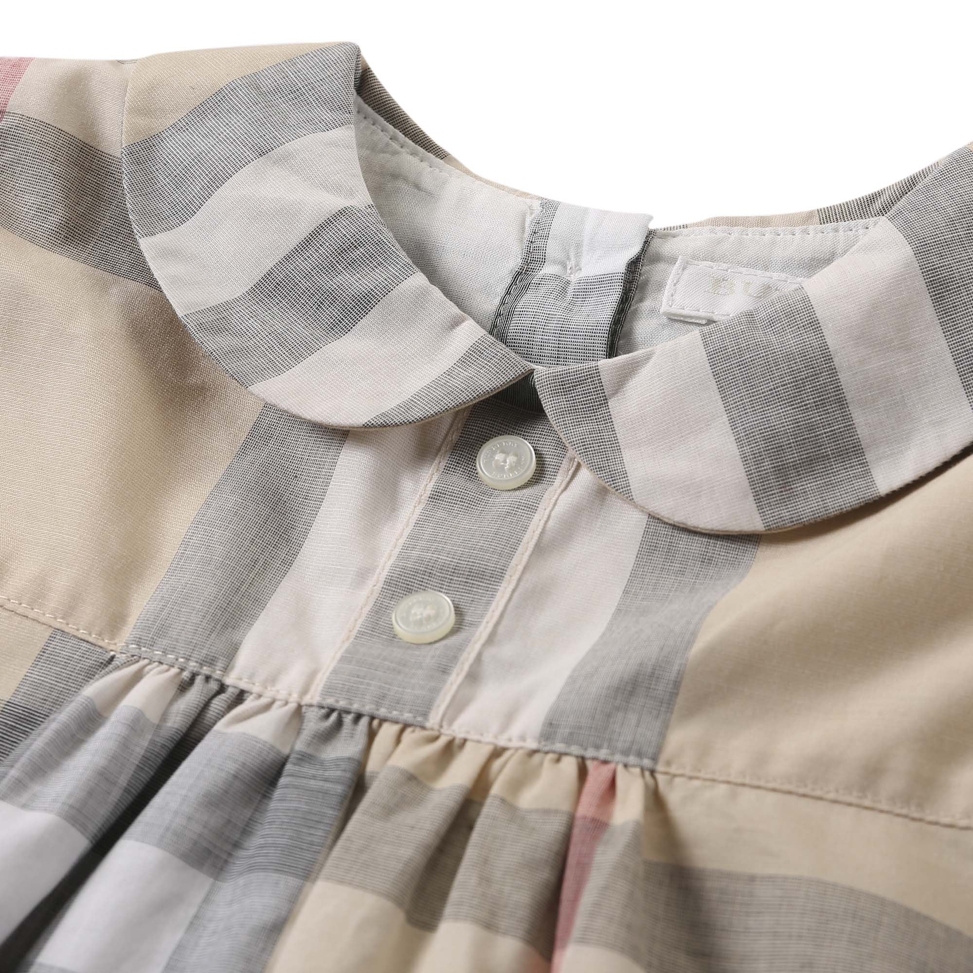 Baby Girls Pale Pink Classic Chech Cotton Dress - CÉMAROSE | Children's Fashion Store - 5