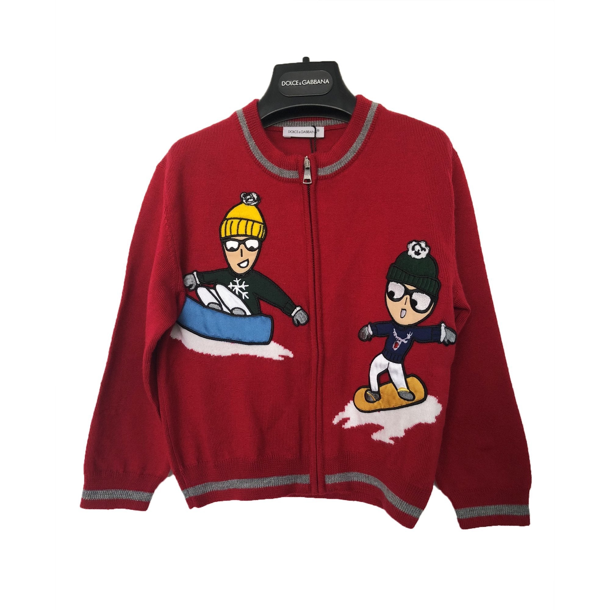 Baby Boys Bright Red Zip Cardigan