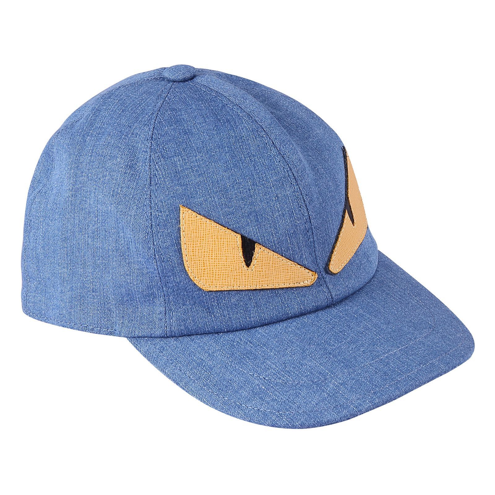 Boys Blue Cotton 'Monster' Eyes Printed Cap - CÉMAROSE | Children's Fashion Store - 1