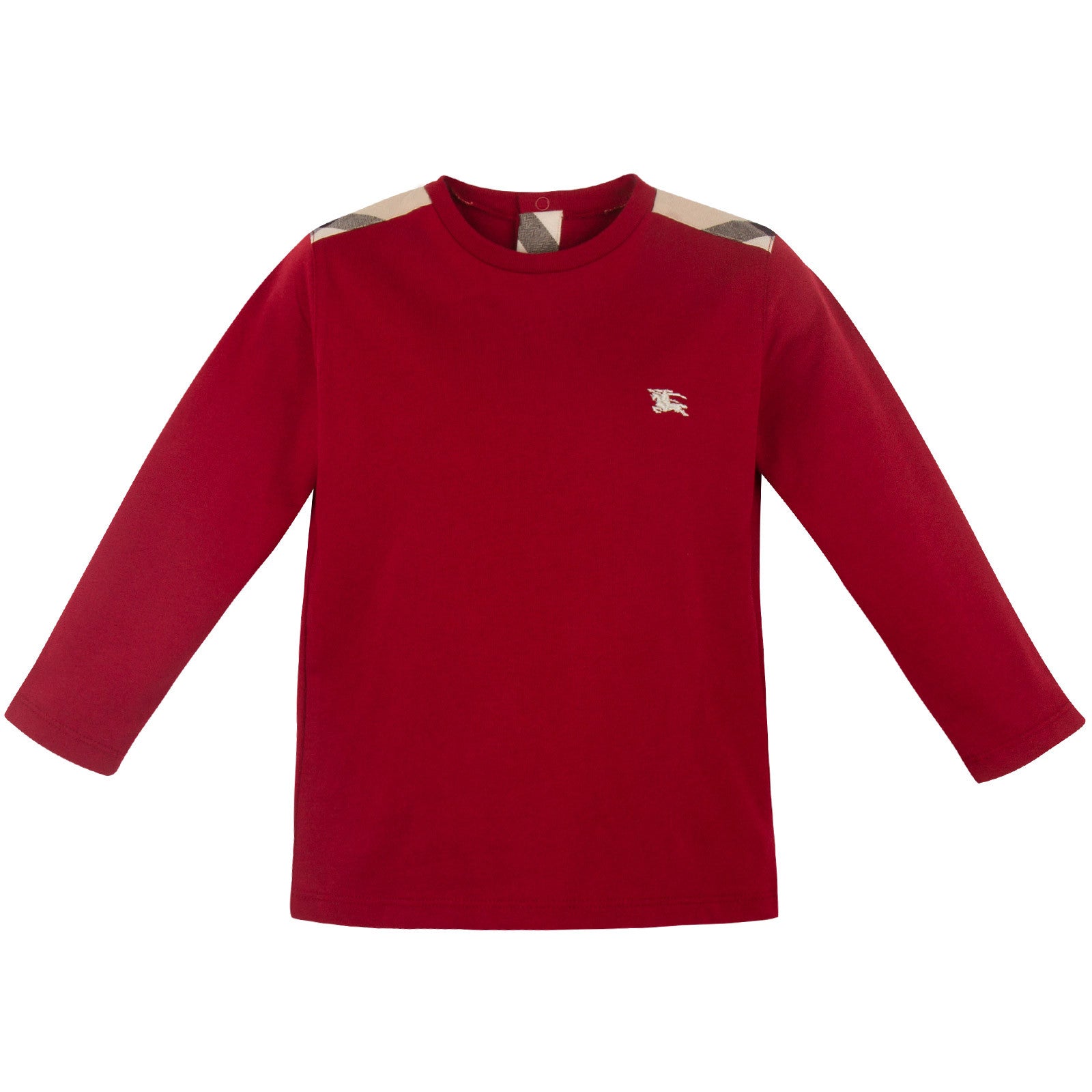 Baby Boys Mahogany T-Shirts With Check Shoulder Patches - CÉMAROSE | Children's Fashion Store - 1