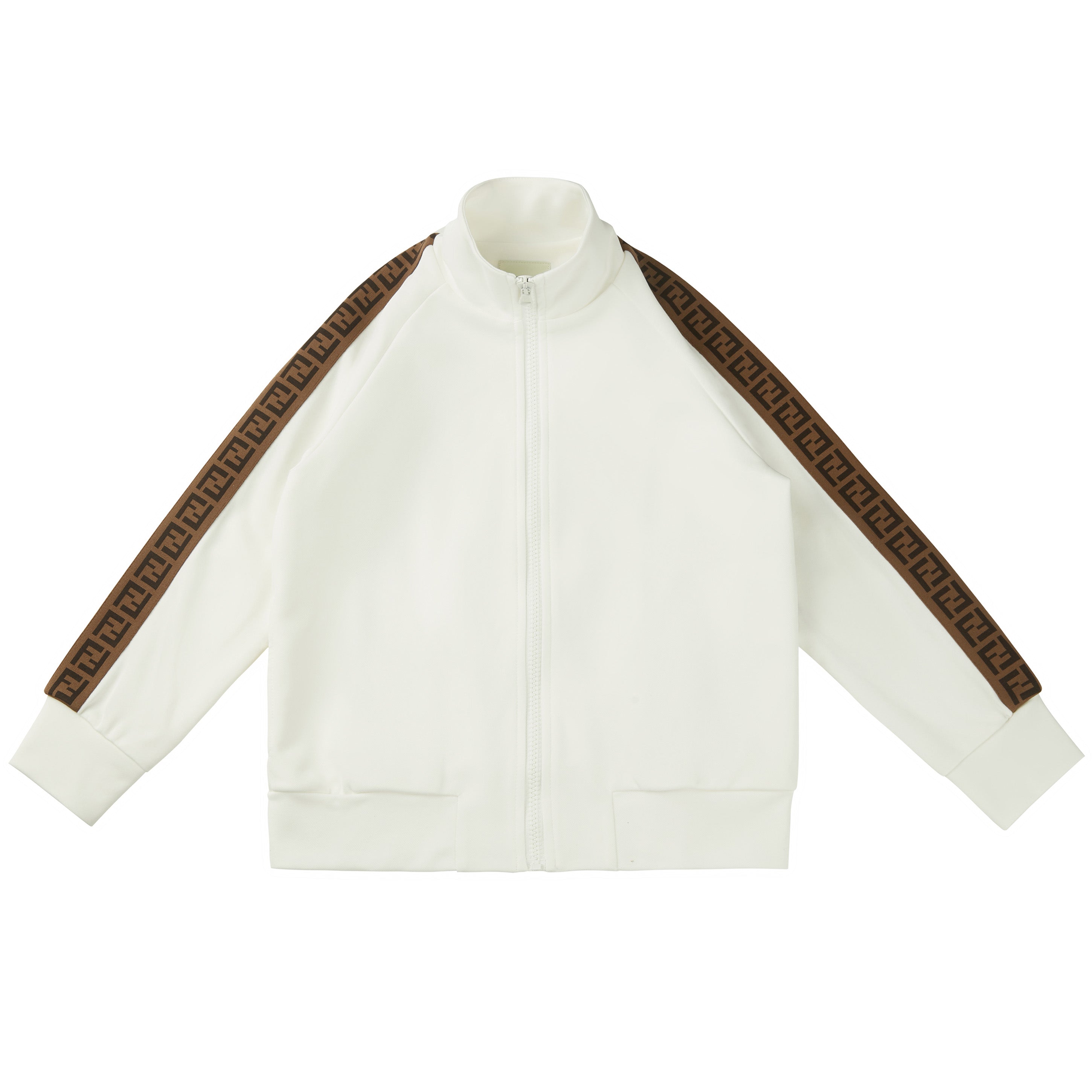Boys & Girls White Logo Coat