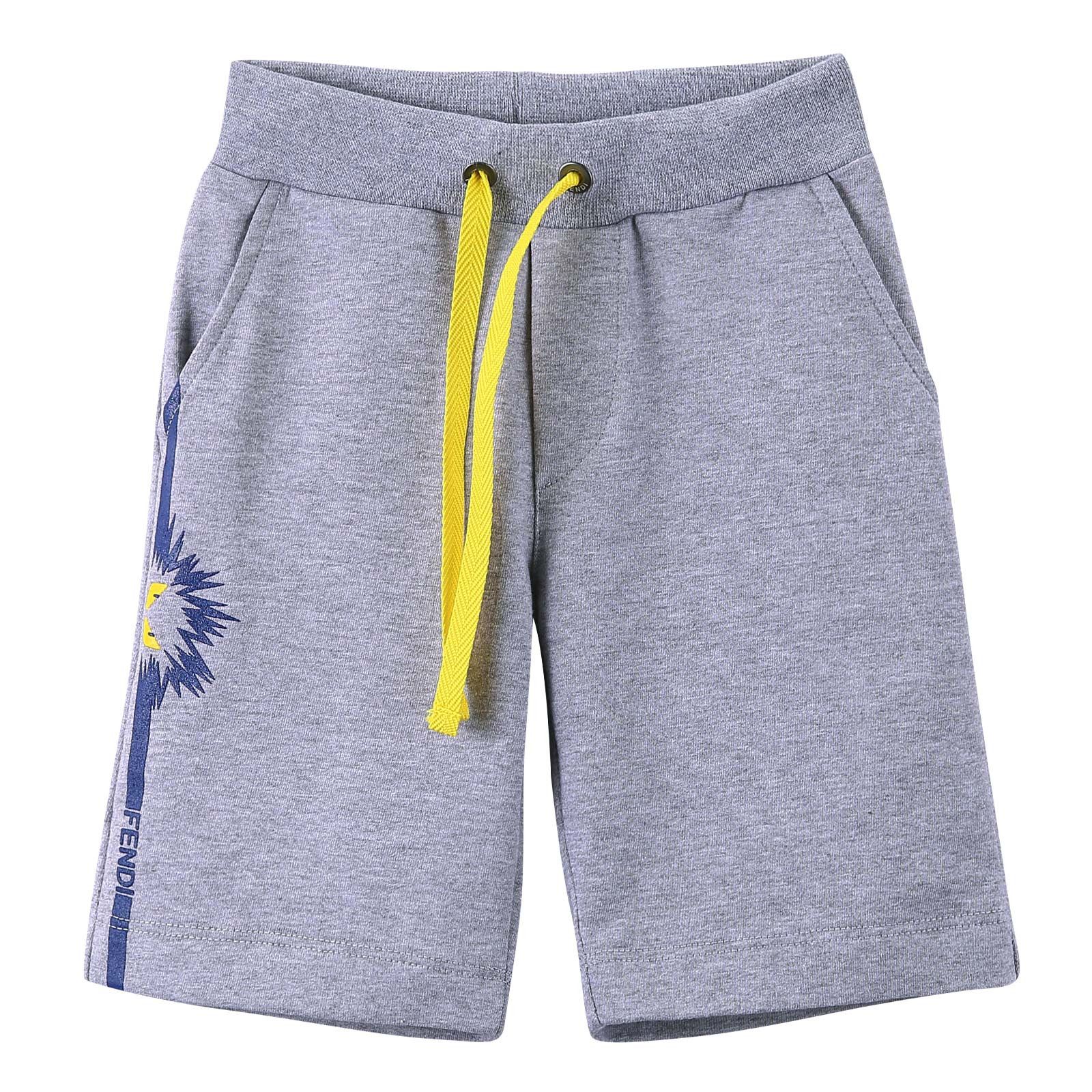 Boys Grey 'Monster' Printed Short - CÉMAROSE | Children's Fashion Store - 1