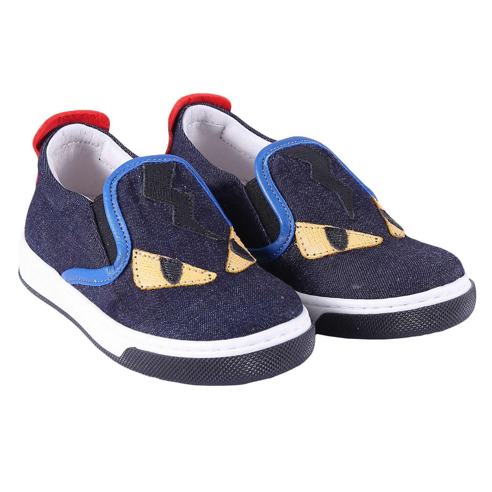 Boys Blue 'Monster' Surface Cotton Trainers - CÉMAROSE | Children's Fashion Store - 1