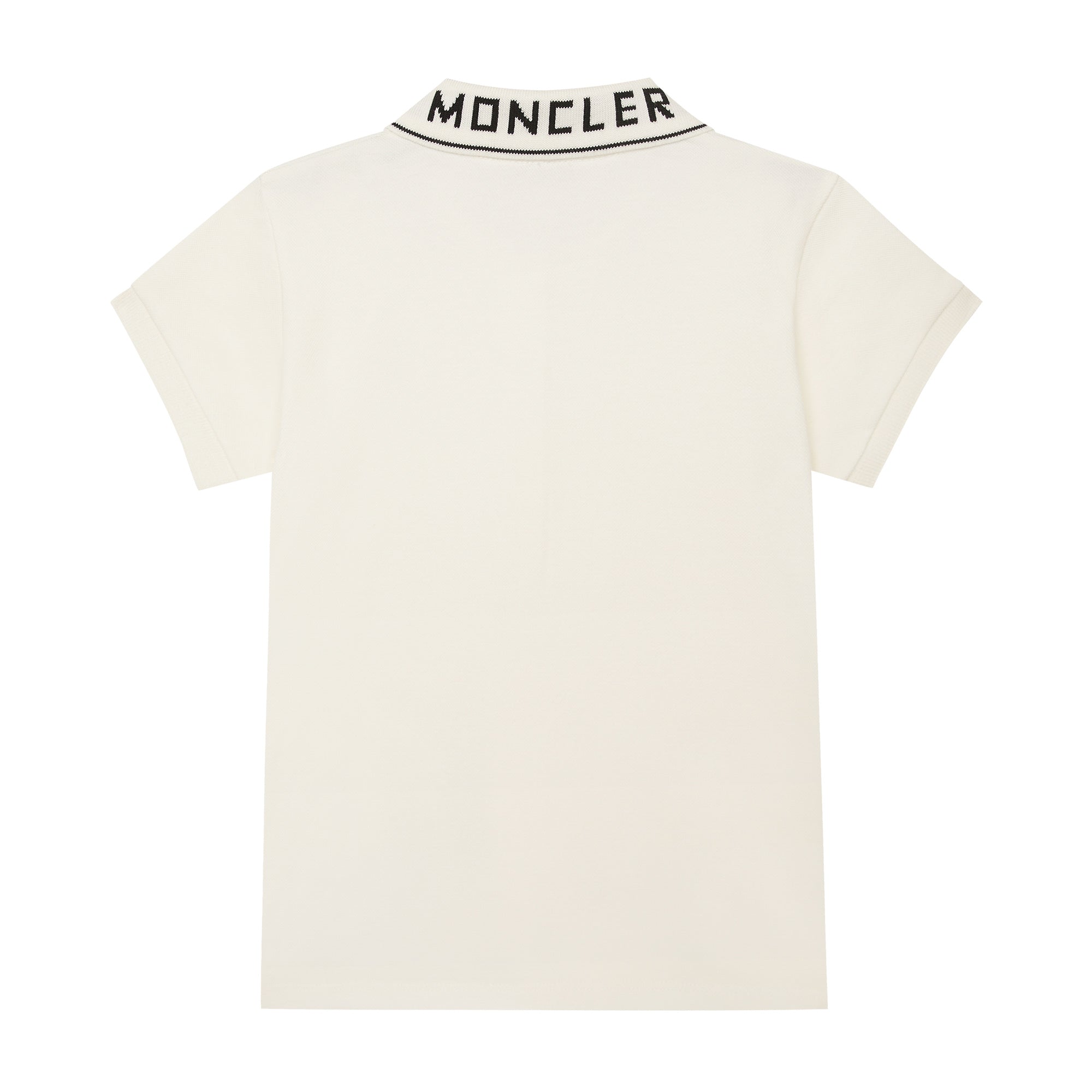 Girls White Logo Cotton Polo Shirt