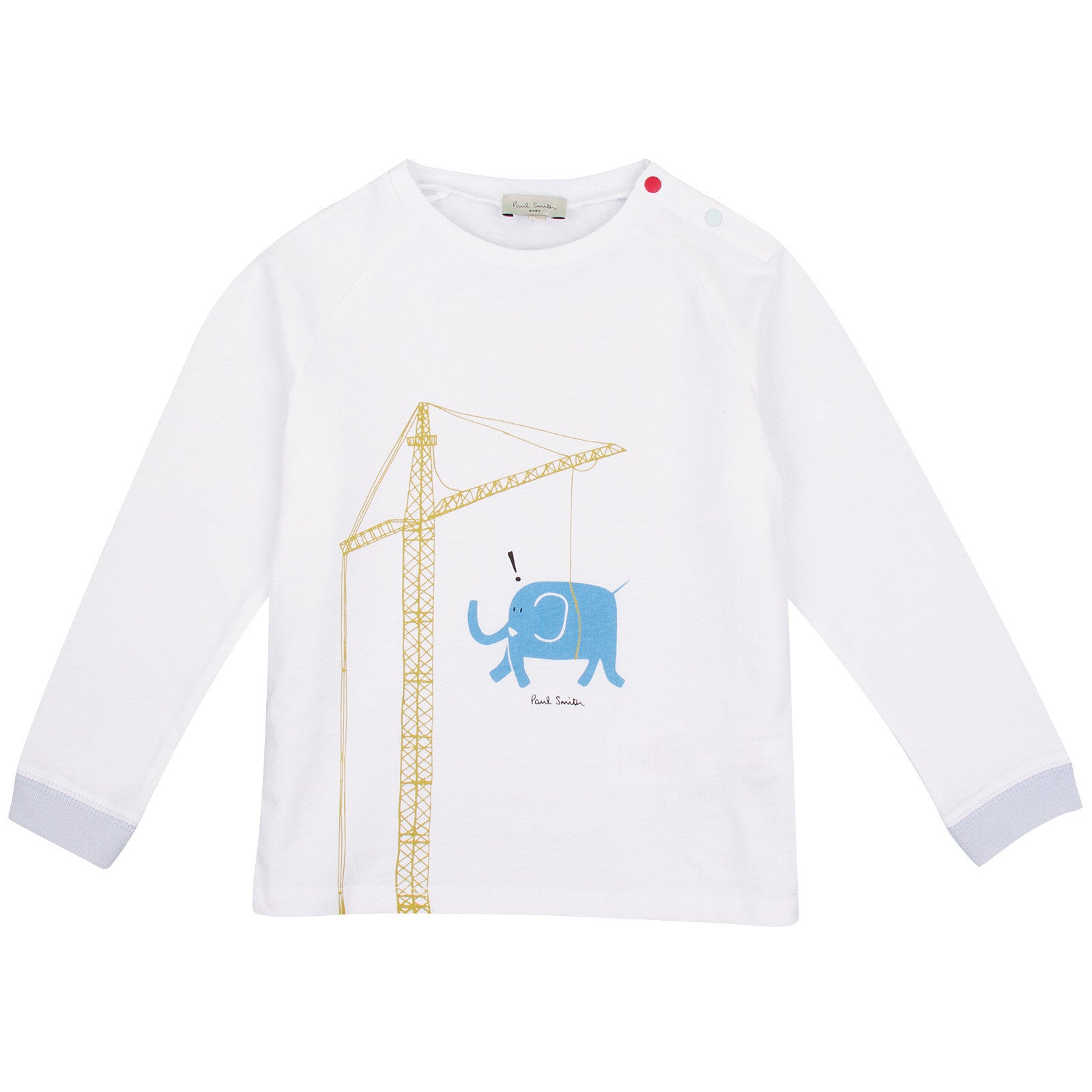 Baby Boys White Cotton Elephant Printed Pyjama - CÉMAROSE | Children's Fashion Store - 2