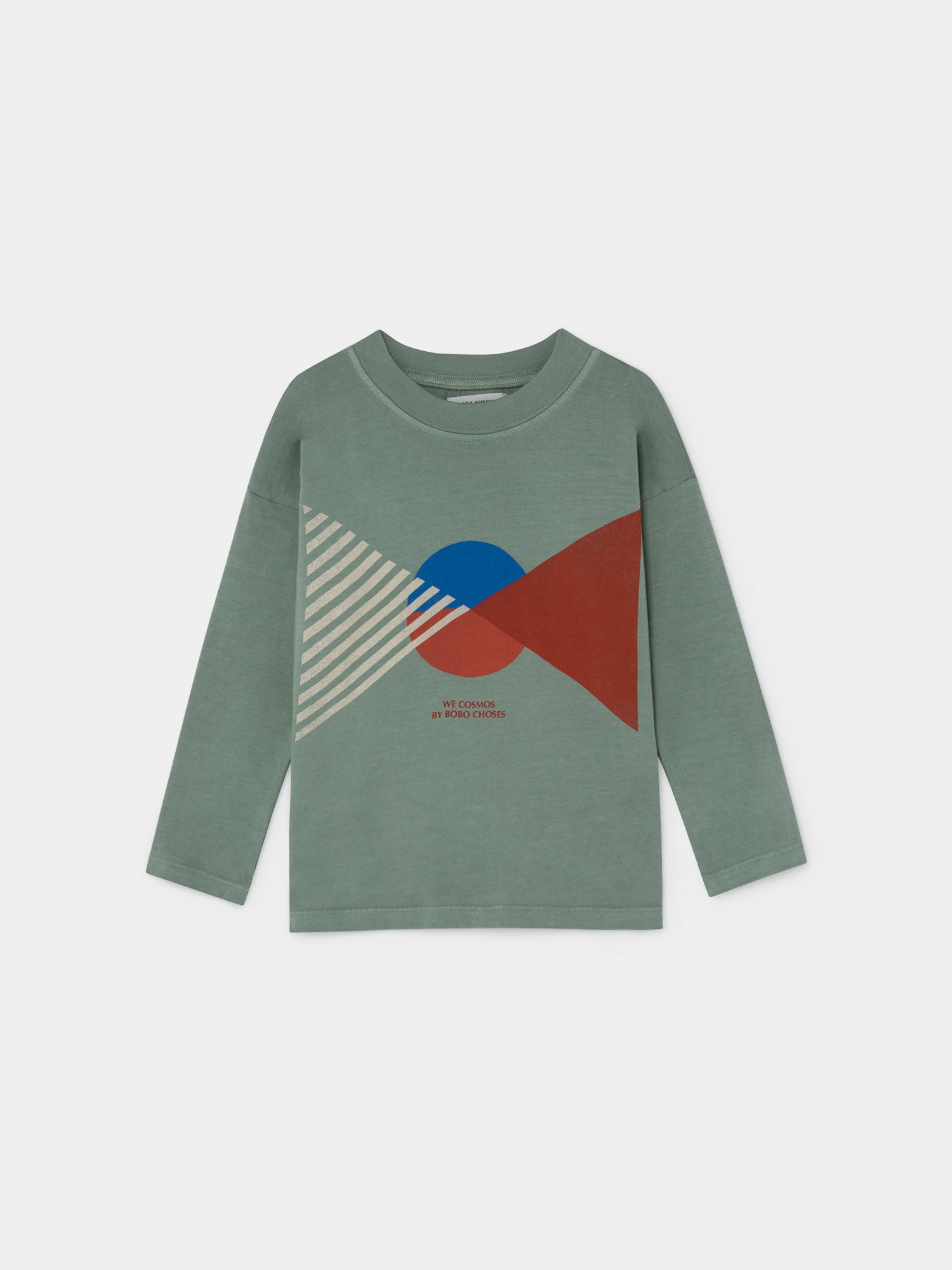 Boys Green Flag Long Sleeve Cotton T-Shirt