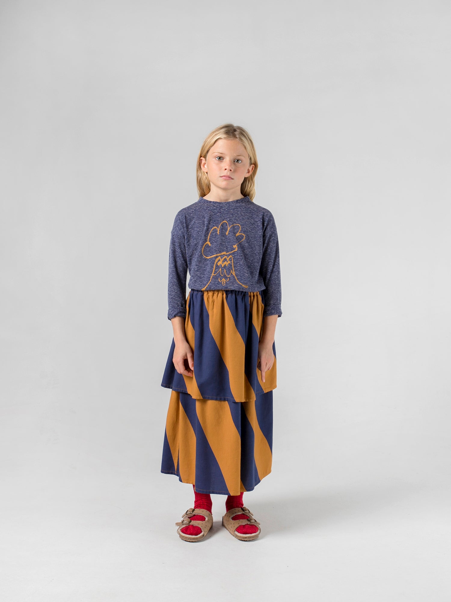 Boys & Girls Blue Volcano Long Sleeve T-Shirt