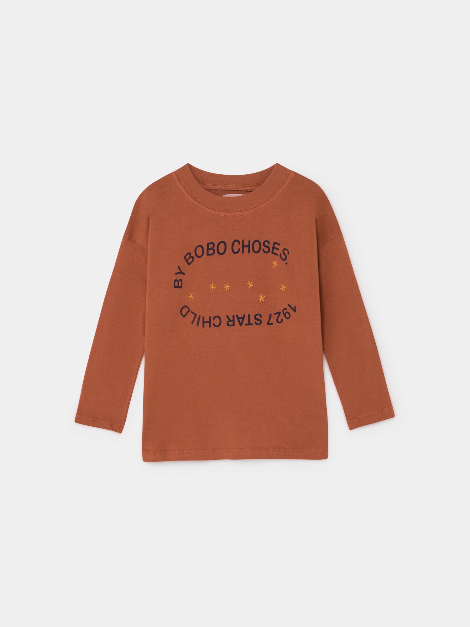 Boys Caramel Logo Long Sleeve Cotton T-Shirt