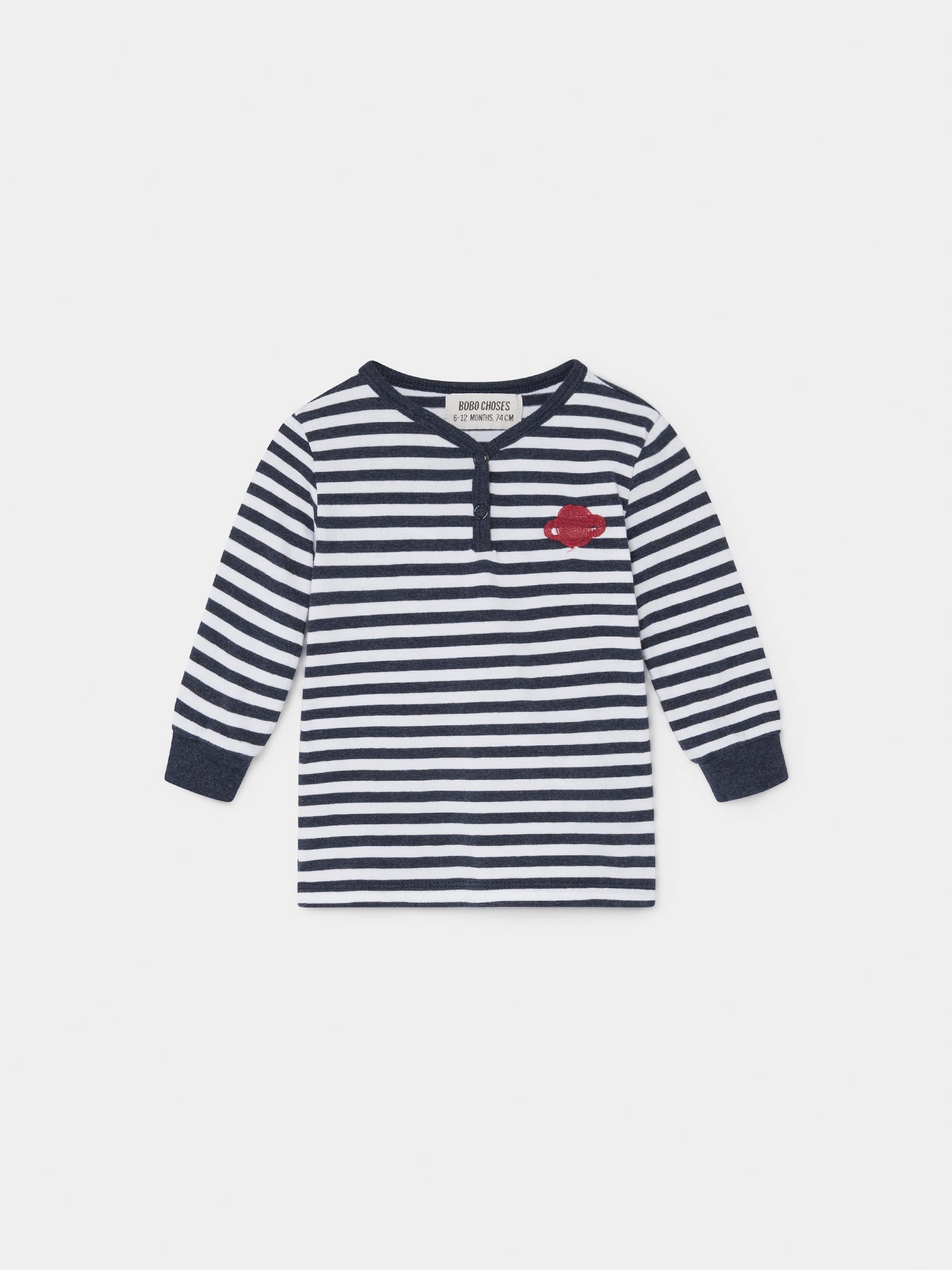 Baby Boys Blue Stripes Long Sleeve Cotton T-Shirt