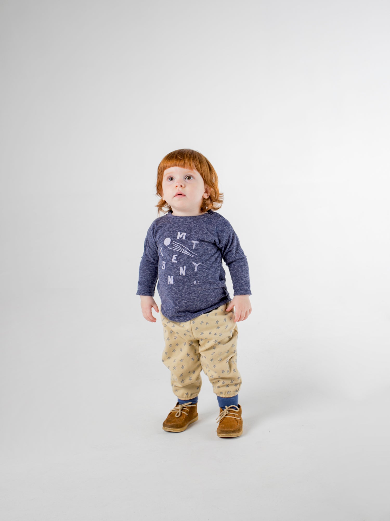 Baby Boys Yellow Stars Cotton Trousers