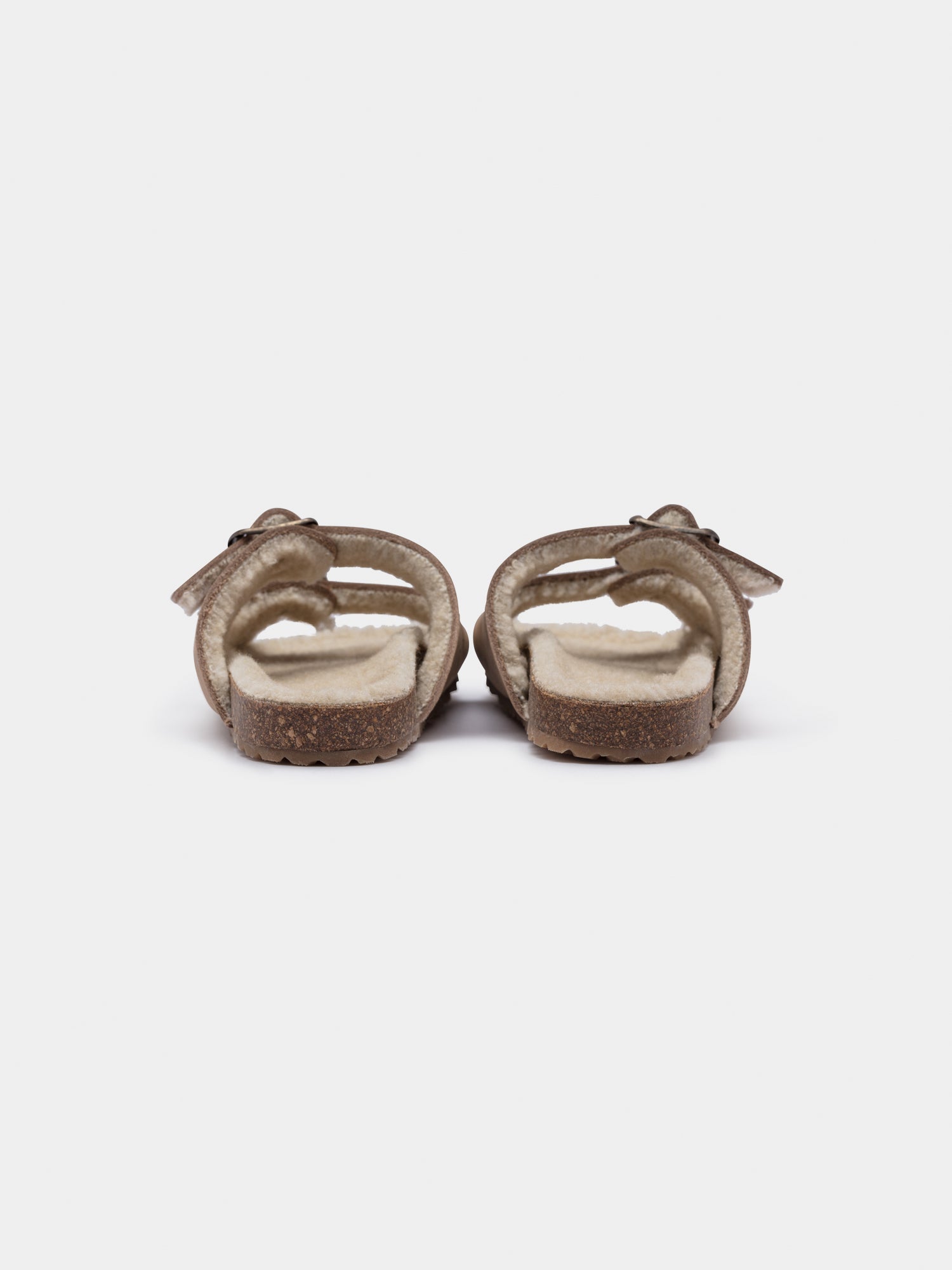 Sandales en peau de mouton Camel Stars pour Filles