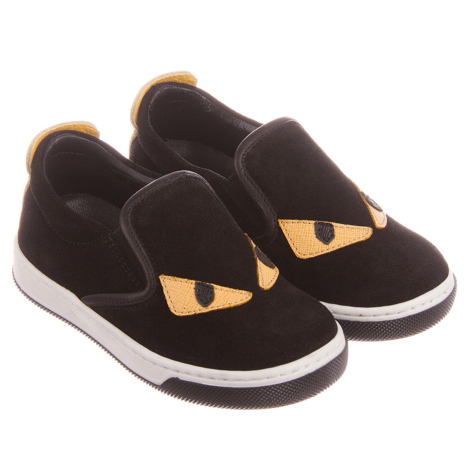Boys&Girls Black Suede Monster Trainers - CÉMAROSE | Children's Fashion Store - 1