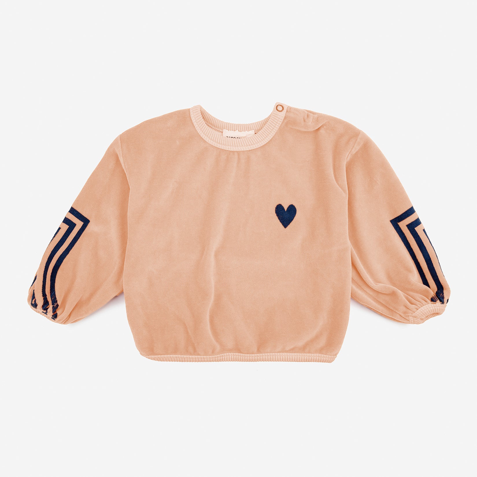 Baby Boys & Girls Light Pink Logo Velvet Sweatshirt