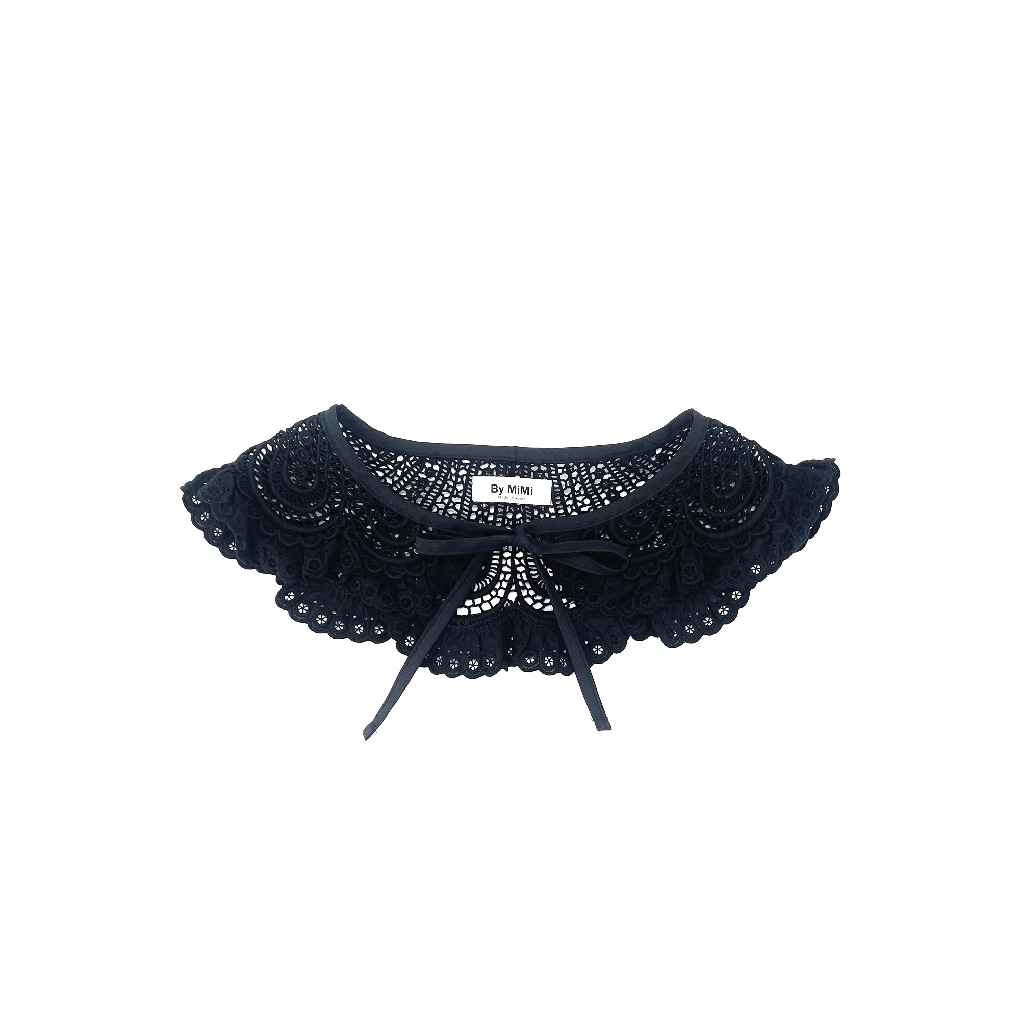 Girls Black Detachable Collar