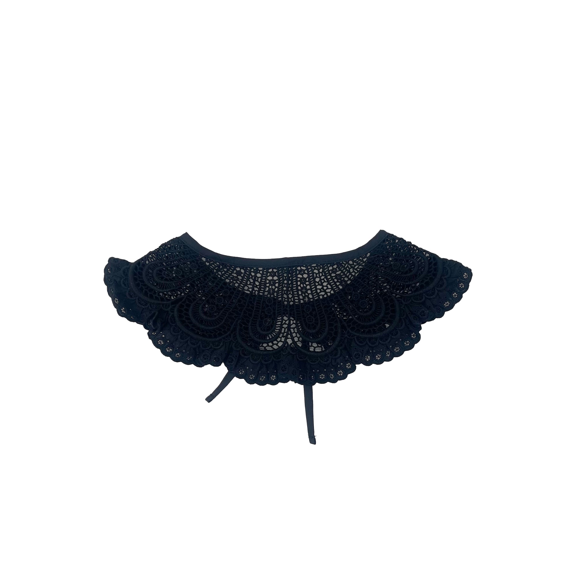 Girls Black Detachable Collar