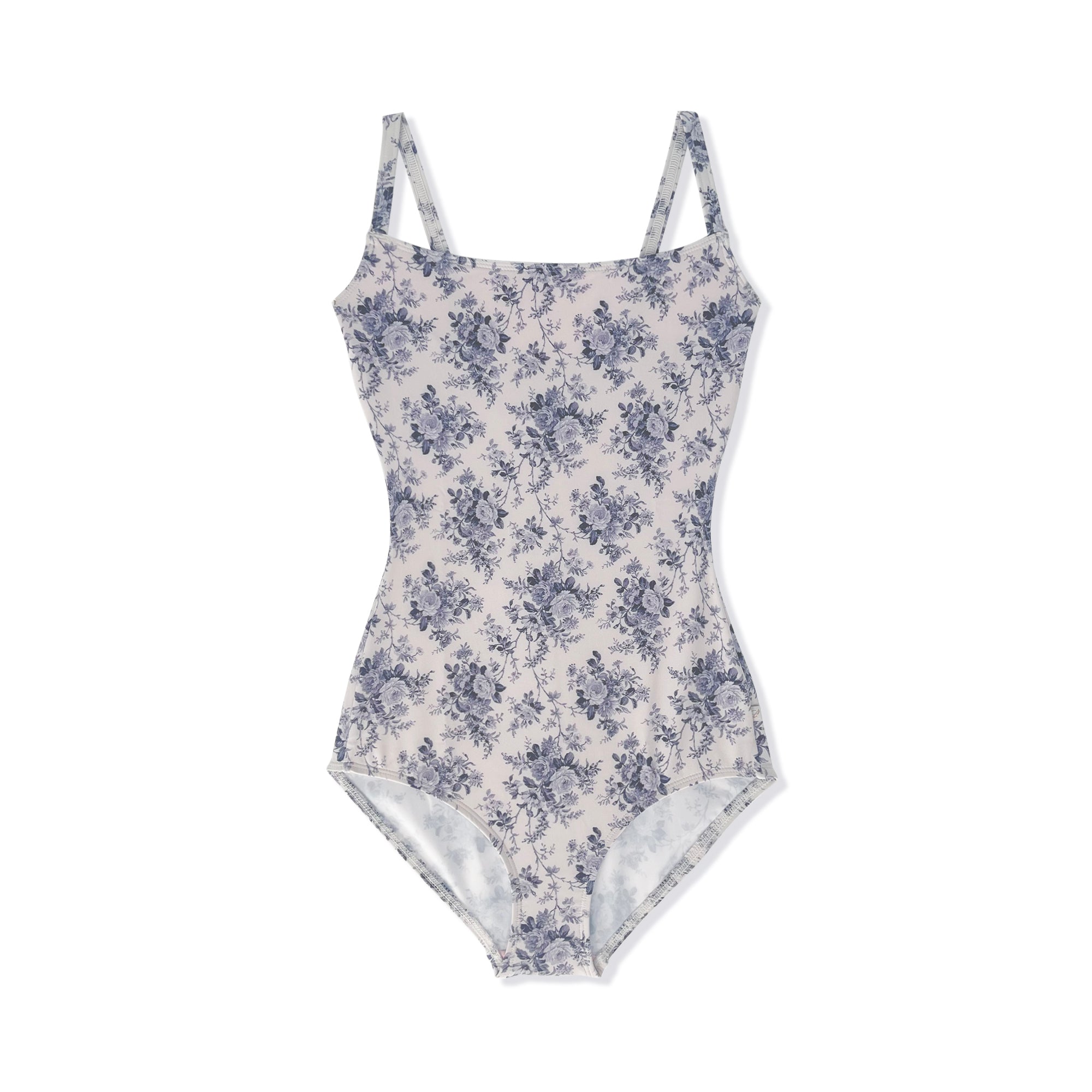 Girls Blue Floral Ballet Onesies