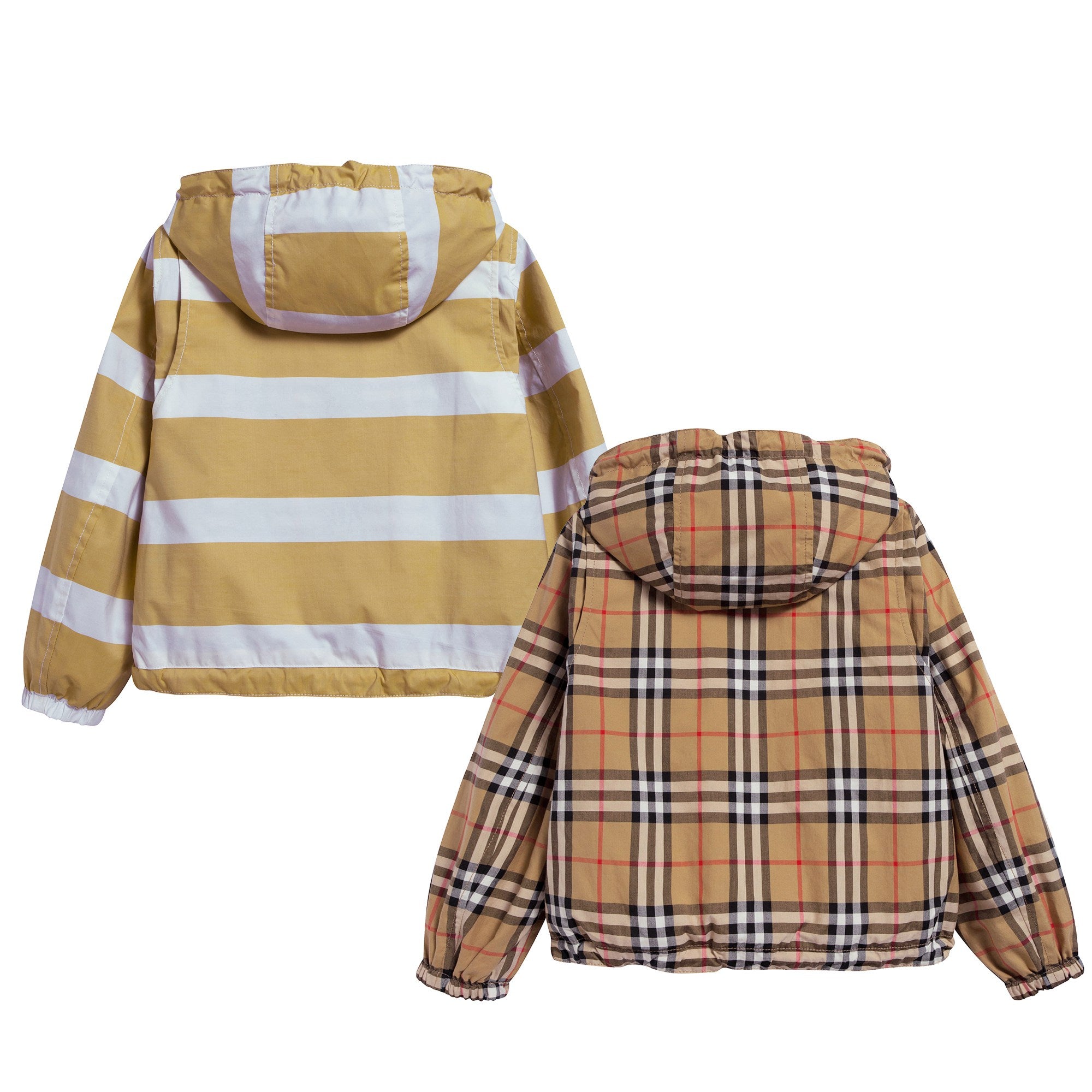 Boys Larch Yellow & White Cotton Jacket