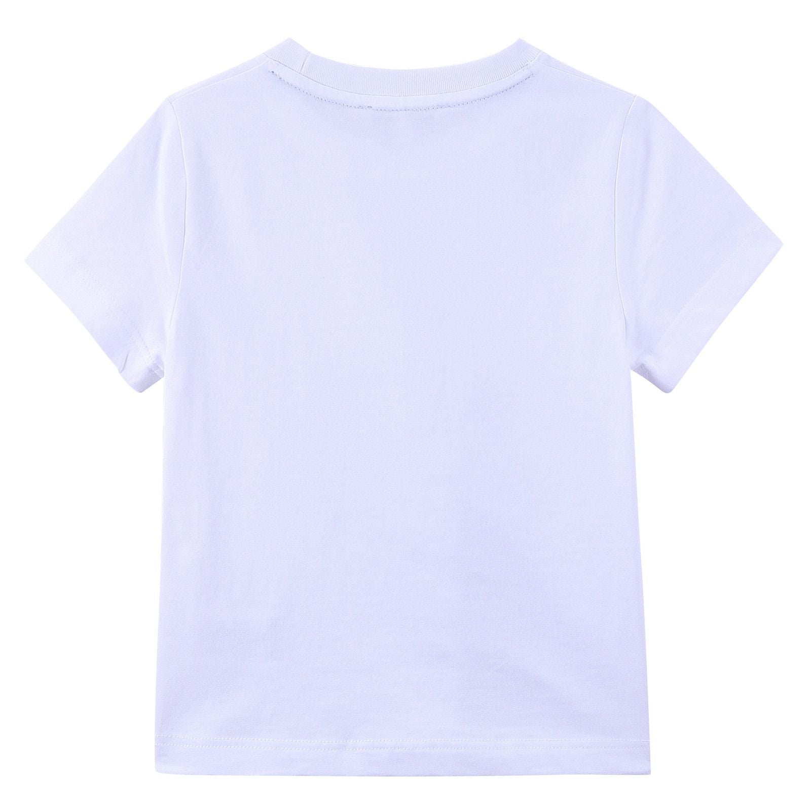 Boys White 'Mr Marc' Printed Cotton Jersey T-Shirt - CÉMAROSE | Children's Fashion Store - 2