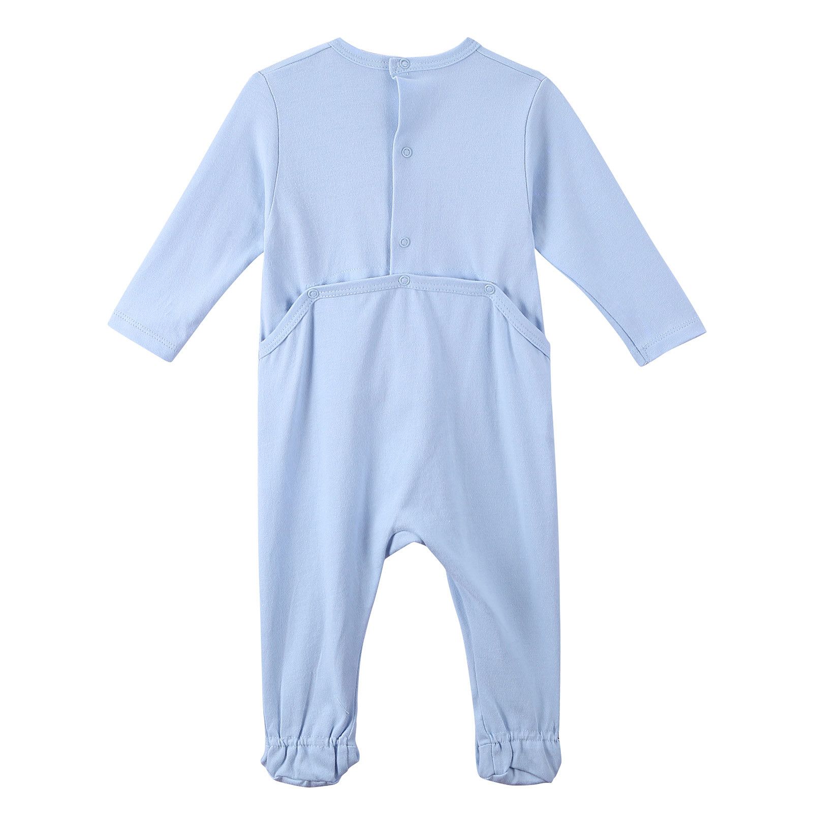 Baby Sky Blue Tiger Printed Cotton Pyjama - CÉMAROSE | Children's Fashion Store - 2