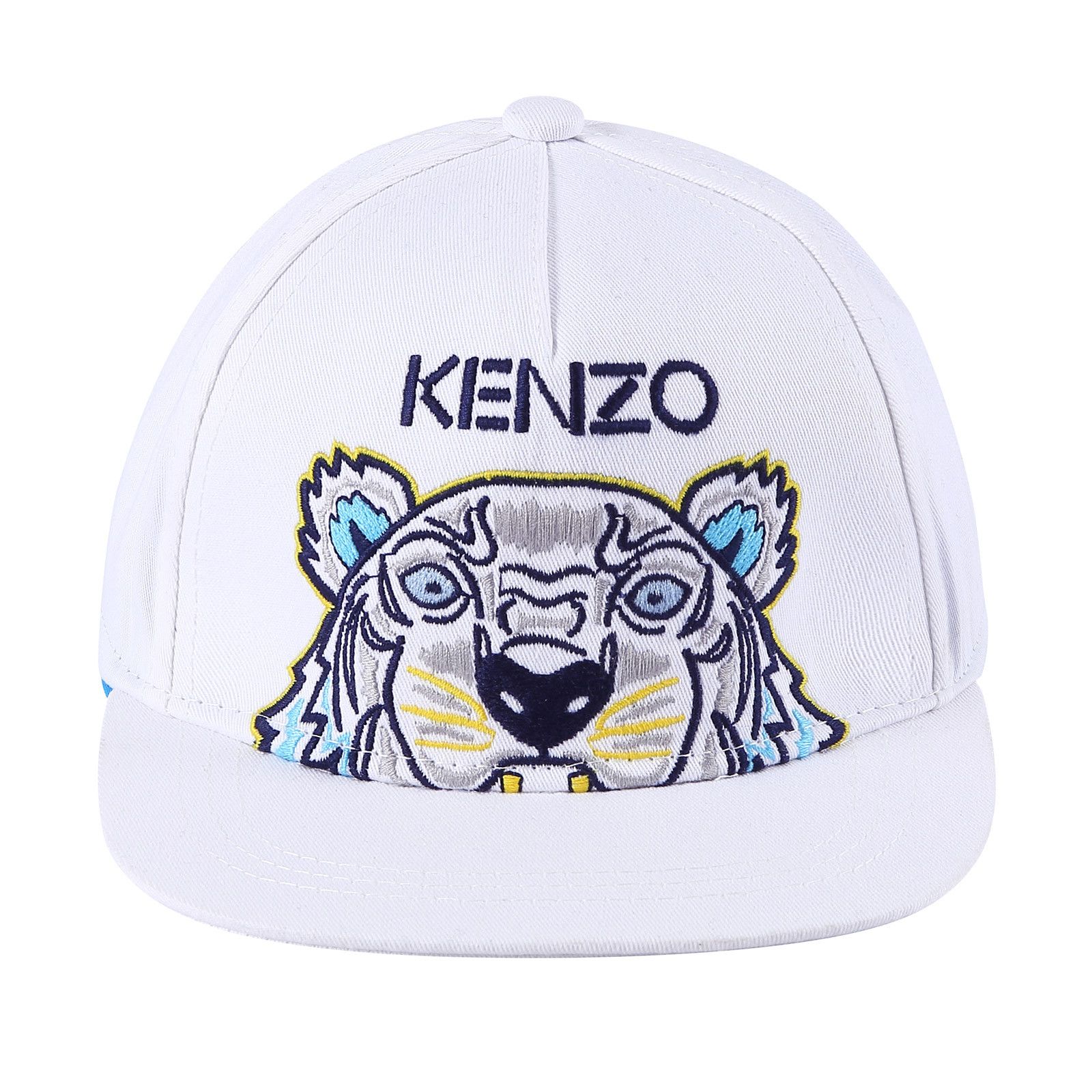 Baby Boys White Tiger Head Printed Cap - CÉMAROSE | Children's Fashion Store - 2