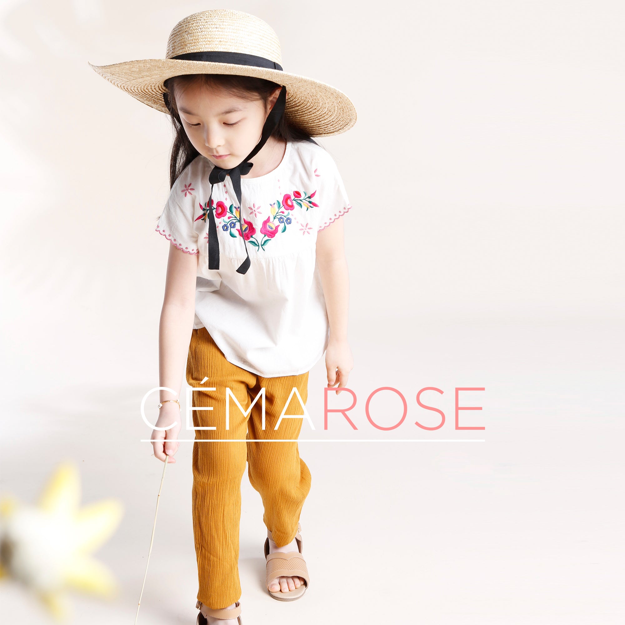 Girls Off White Cotton Tunic