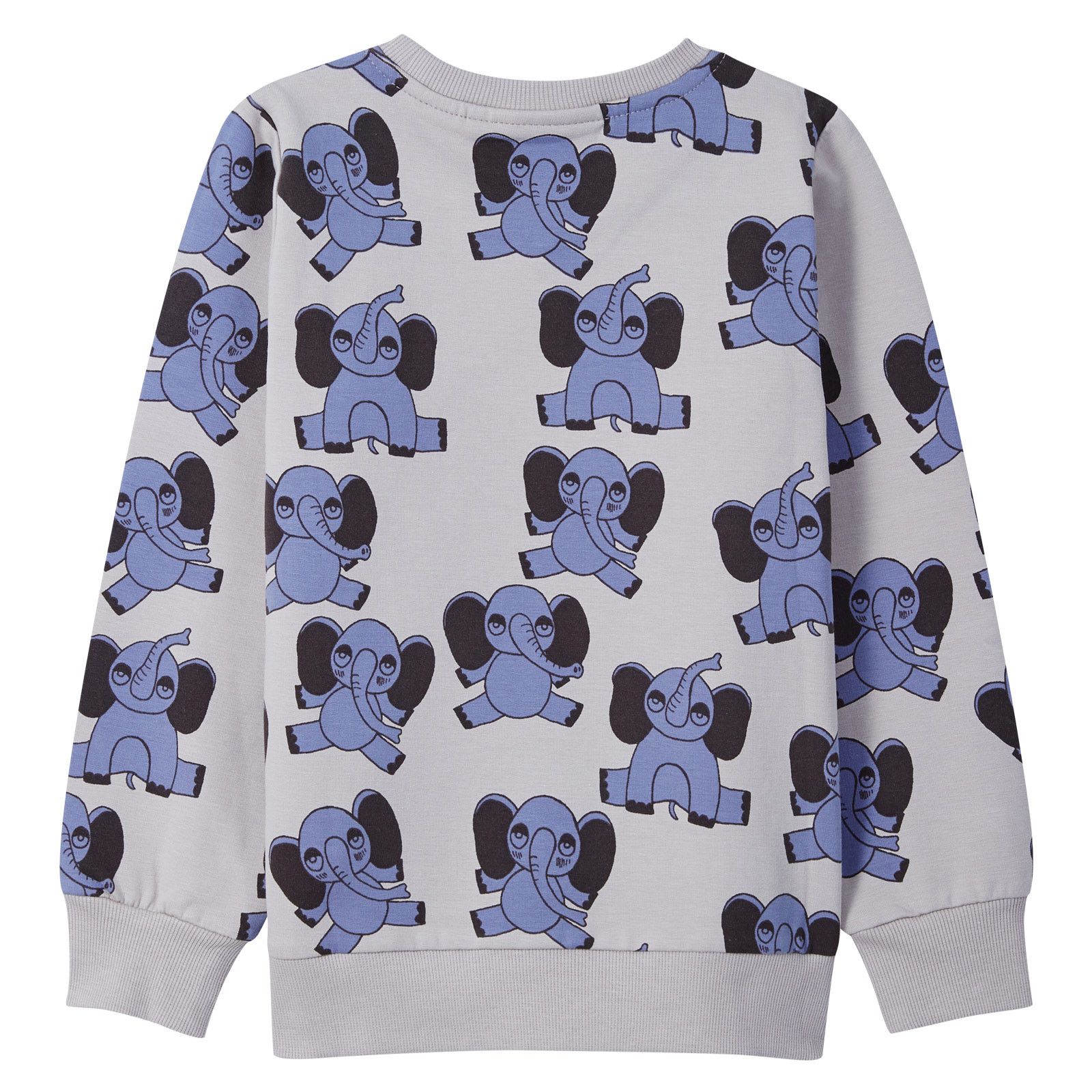 Boys&Girls Grey Cotton Jersey Elephant Printed Sweatshirt - CÉMAROSE | Children's Fashion Store - 2