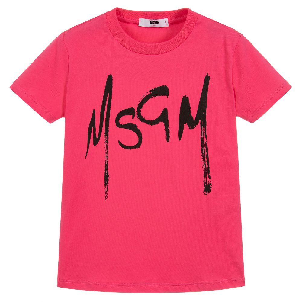 Boys & Girls Fuchsia Cotton T-shirt