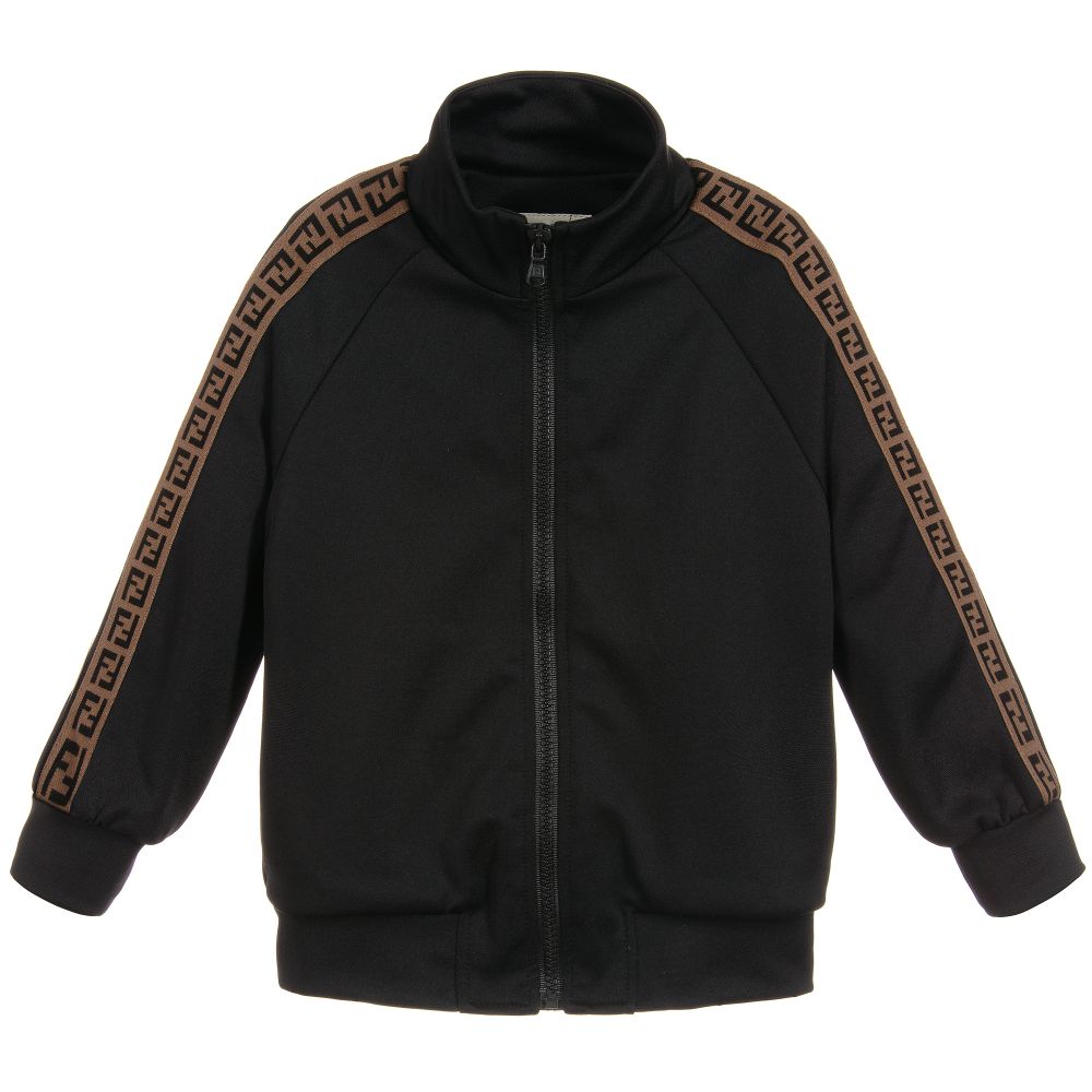 Boys & Girls Black Logo Jacket