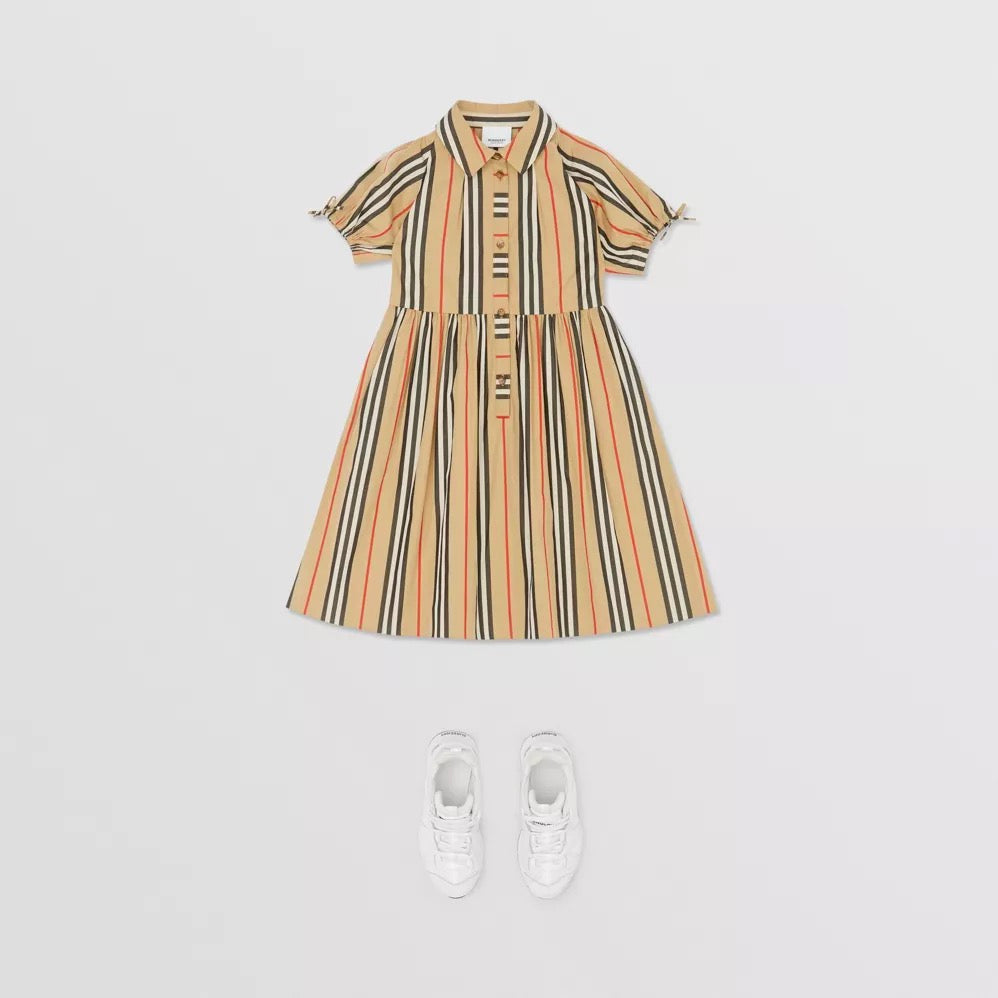 Robe en Coton Beige Fille Archive