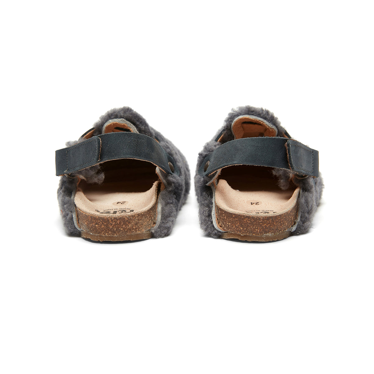 Chaussons en charbon de bois pour garçons et filles avec bride à la cheville