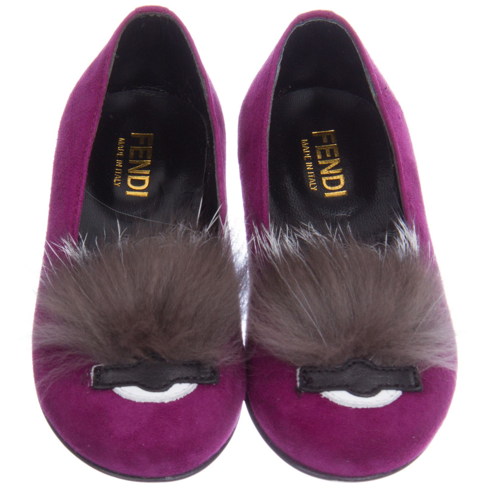 Girls Purple Suede Shoes With Fur Monster - CÉMAROSE | Children's Fashion Store - 3