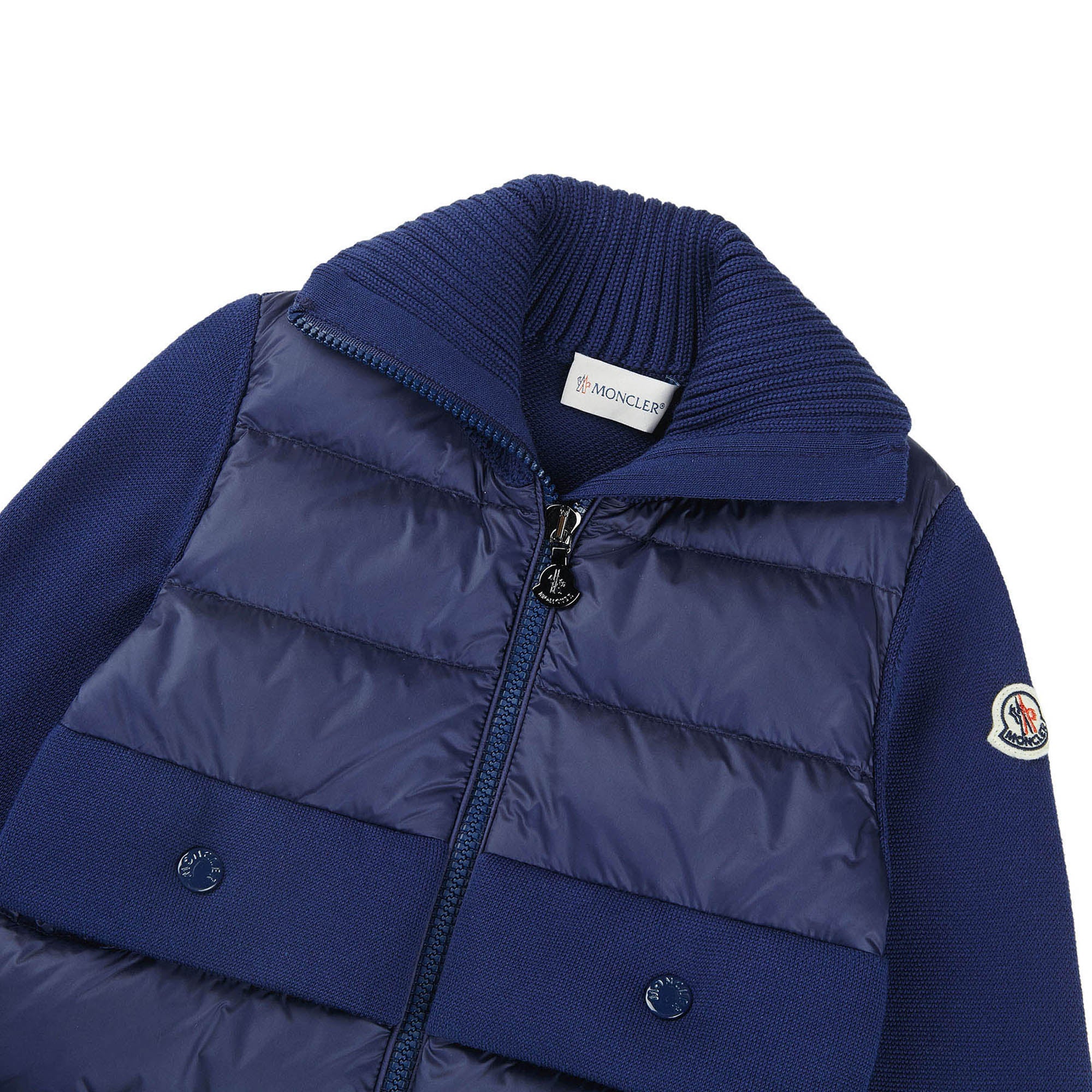 Cardigan zippé en maille bleue pour fille