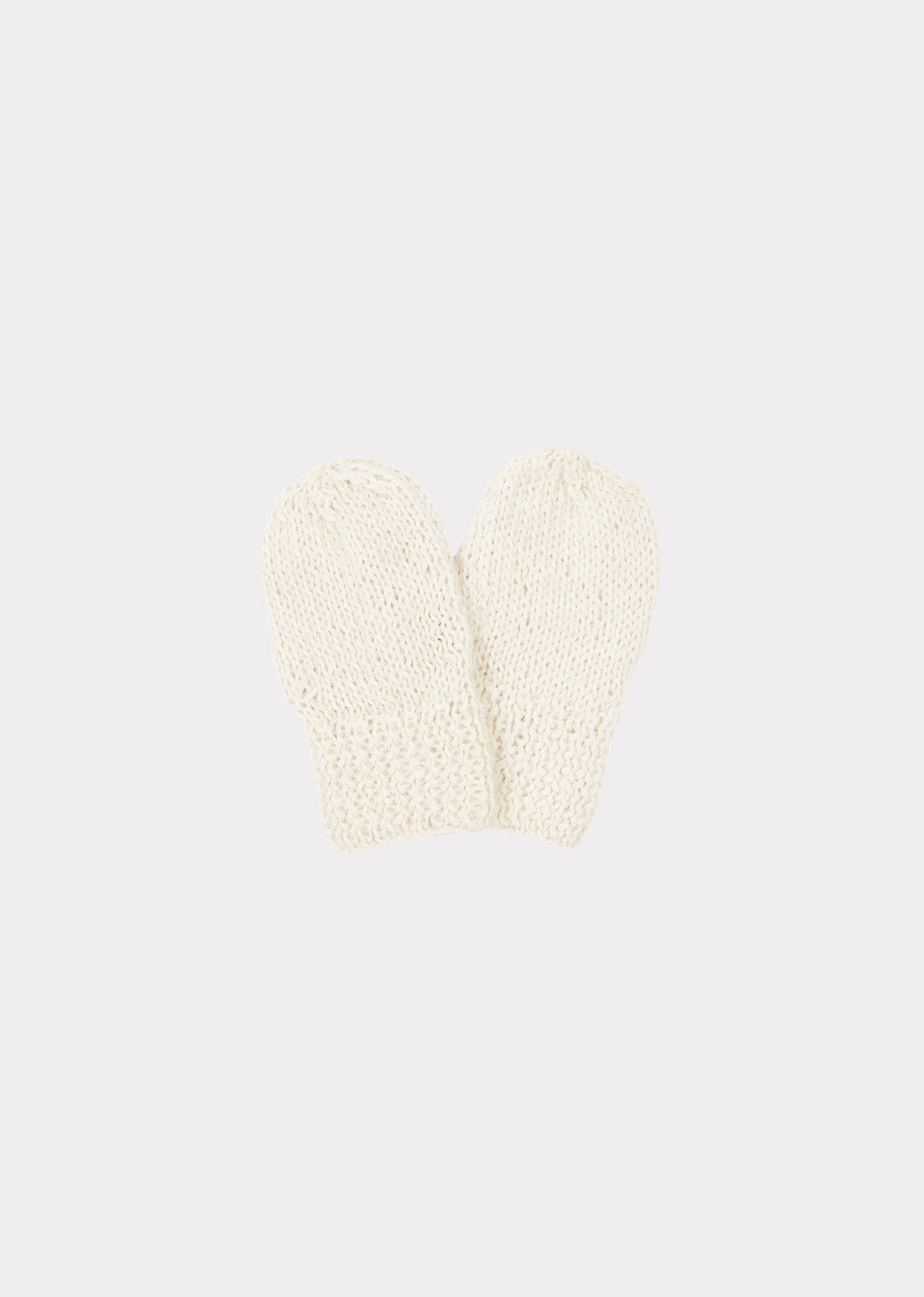 Baby Girls Beige Alpaca Gloves