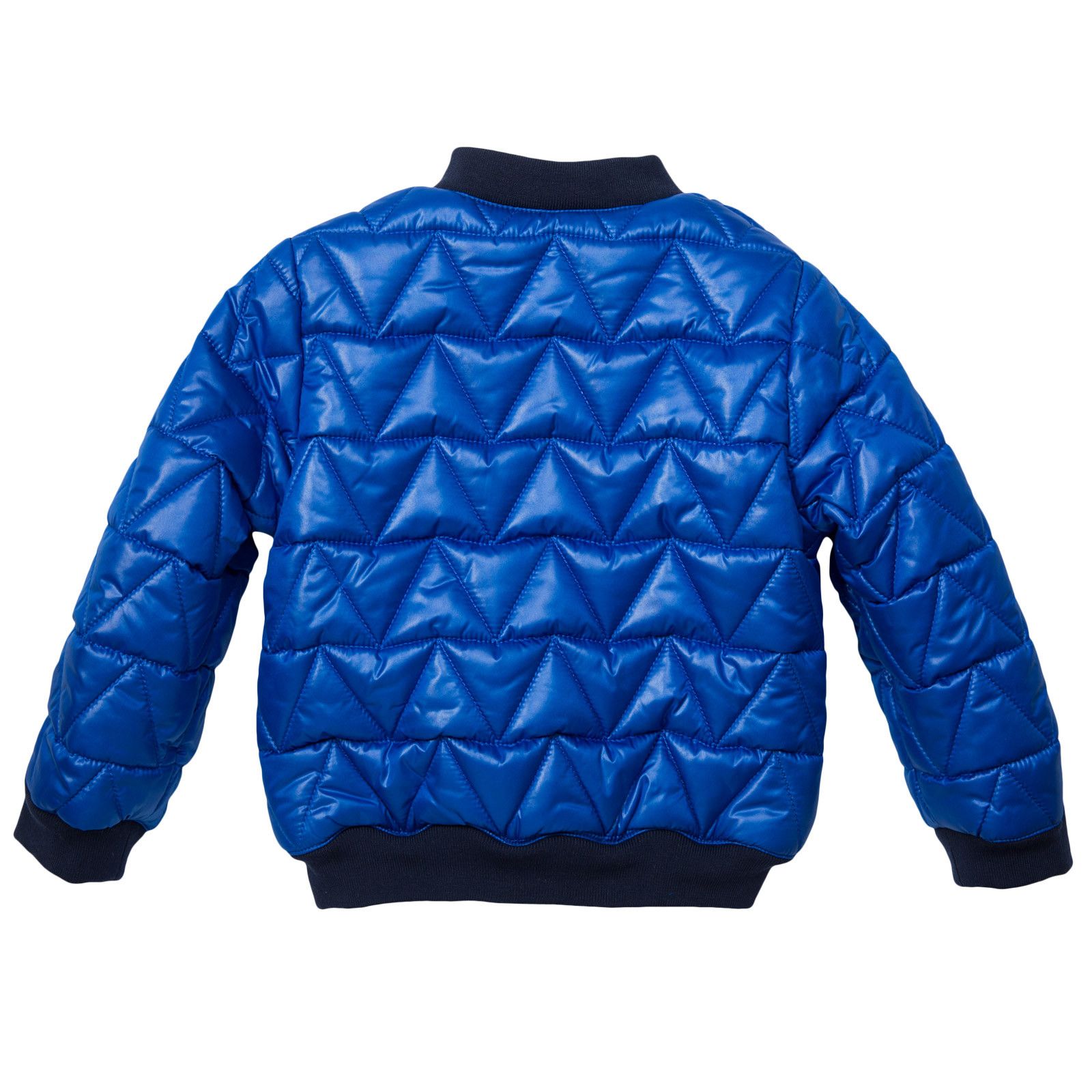 Boys Blue Quilted Jacket With Zipped Pockets - CÉMAROSE | Children's Fashion Store - 2